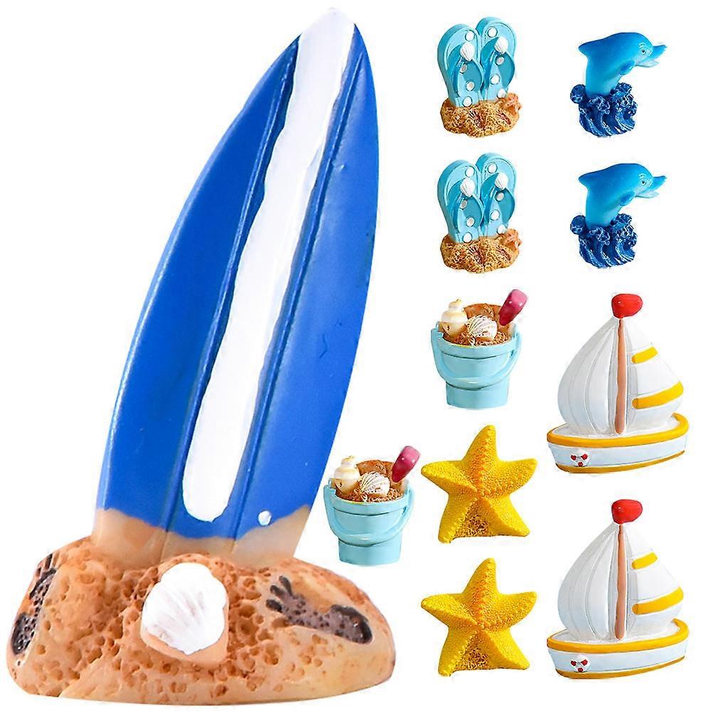 Assorted Color Resin Sand Bucket Model for Home Use 12Pcs Mediterranean Decorations