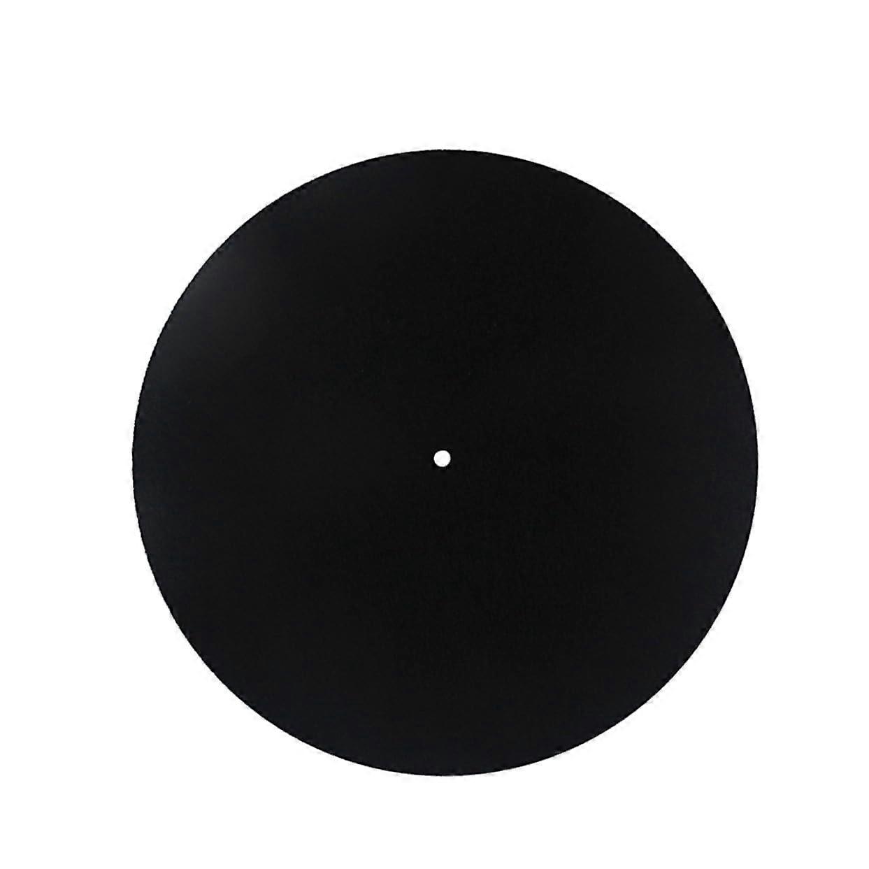 Wool Turntable Mat Pad Static Vibration, NonSlip Grooves, Label Recess, Compatible With Standard Vinyl Players