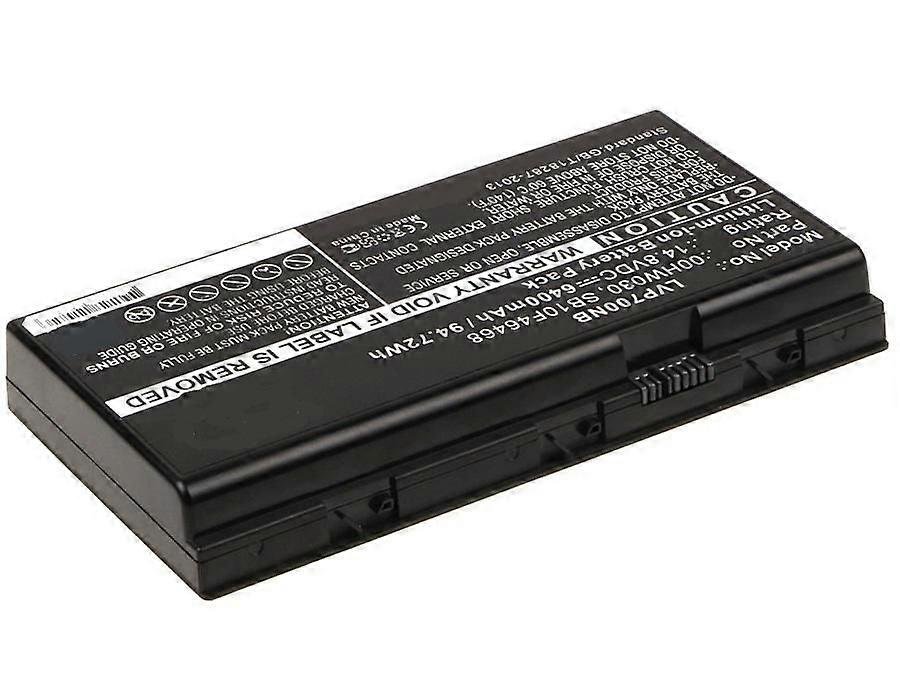 94.72Wh Li-ion 14.8v 6400mah