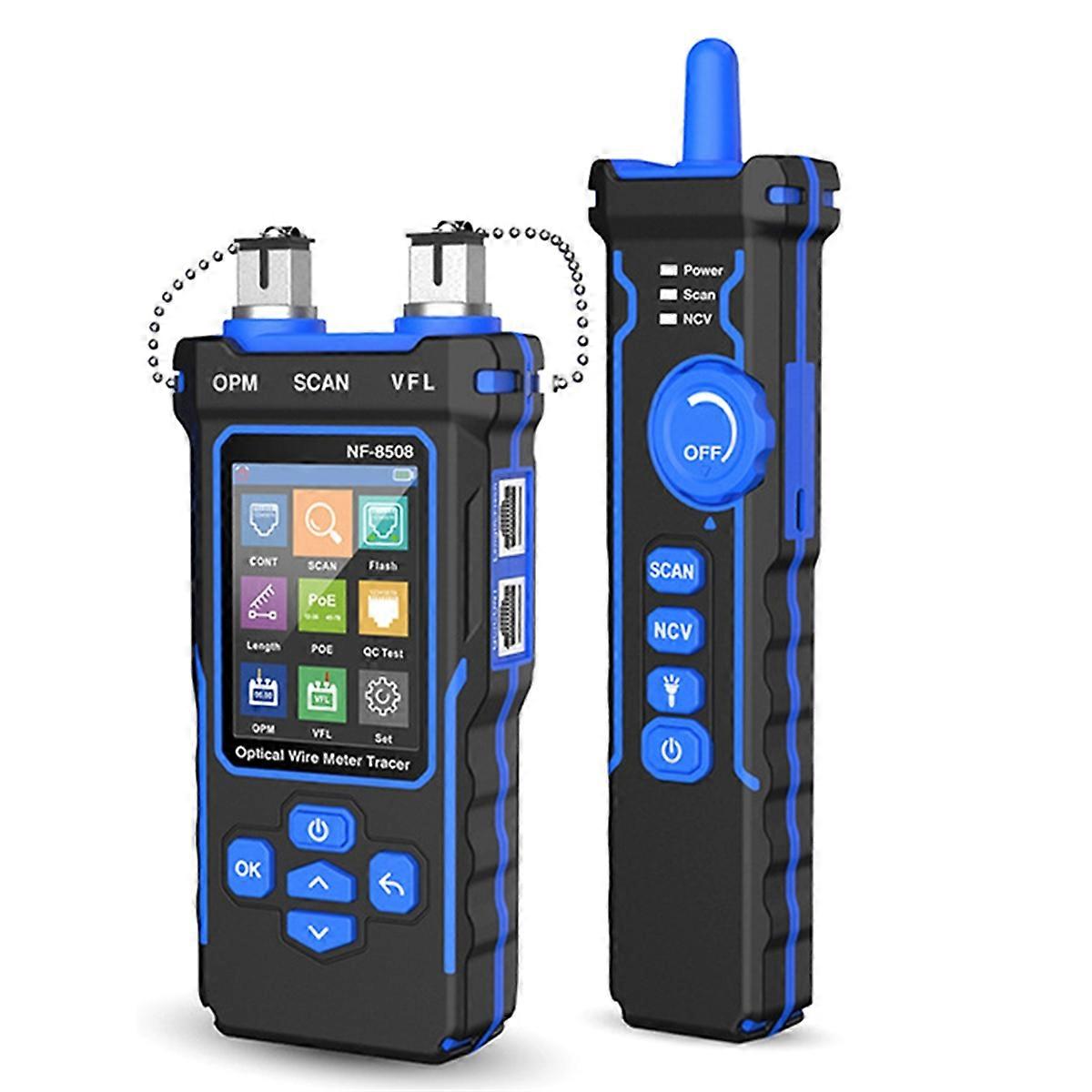 -8508 Cable Tracker LAN Optical Power Meter Tester LCD Display Measure Length Wiremap Network Cable