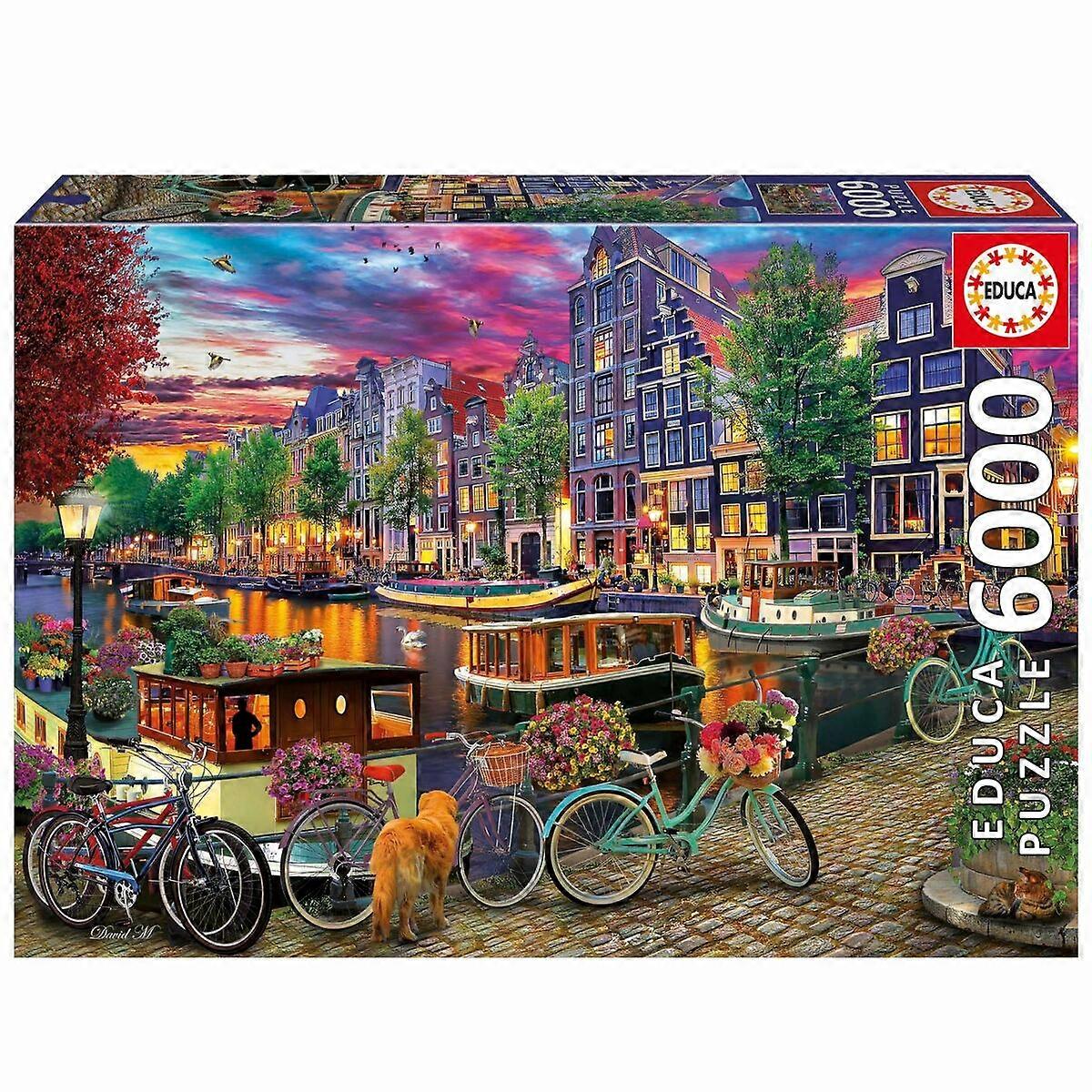 Puzzle Educa Bicicletas en Ámsterdam 6000 Pieces