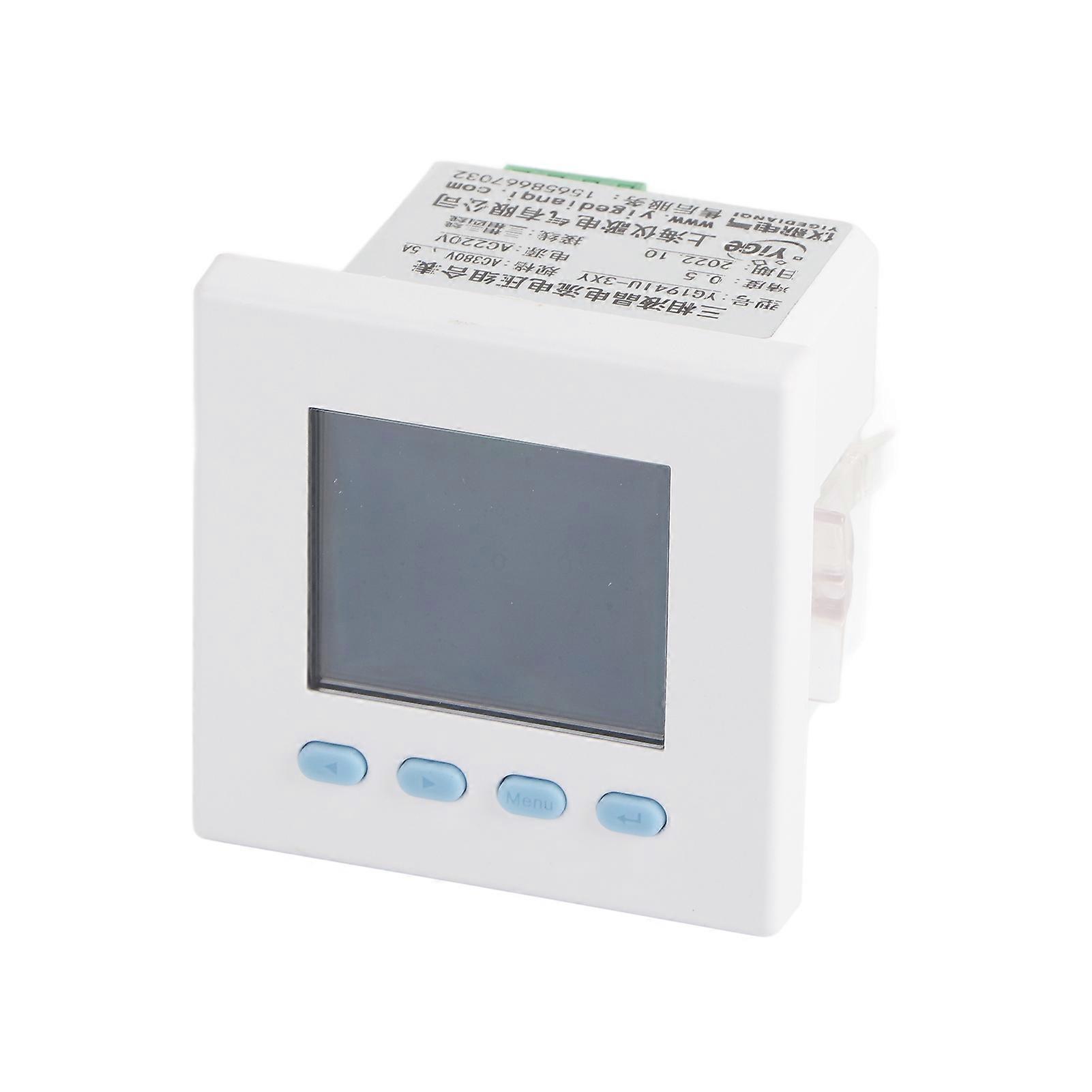 Three Phase Current Meter Voltmeter Ammeter LCD Display Smart Electricity Meter AC 220V Input