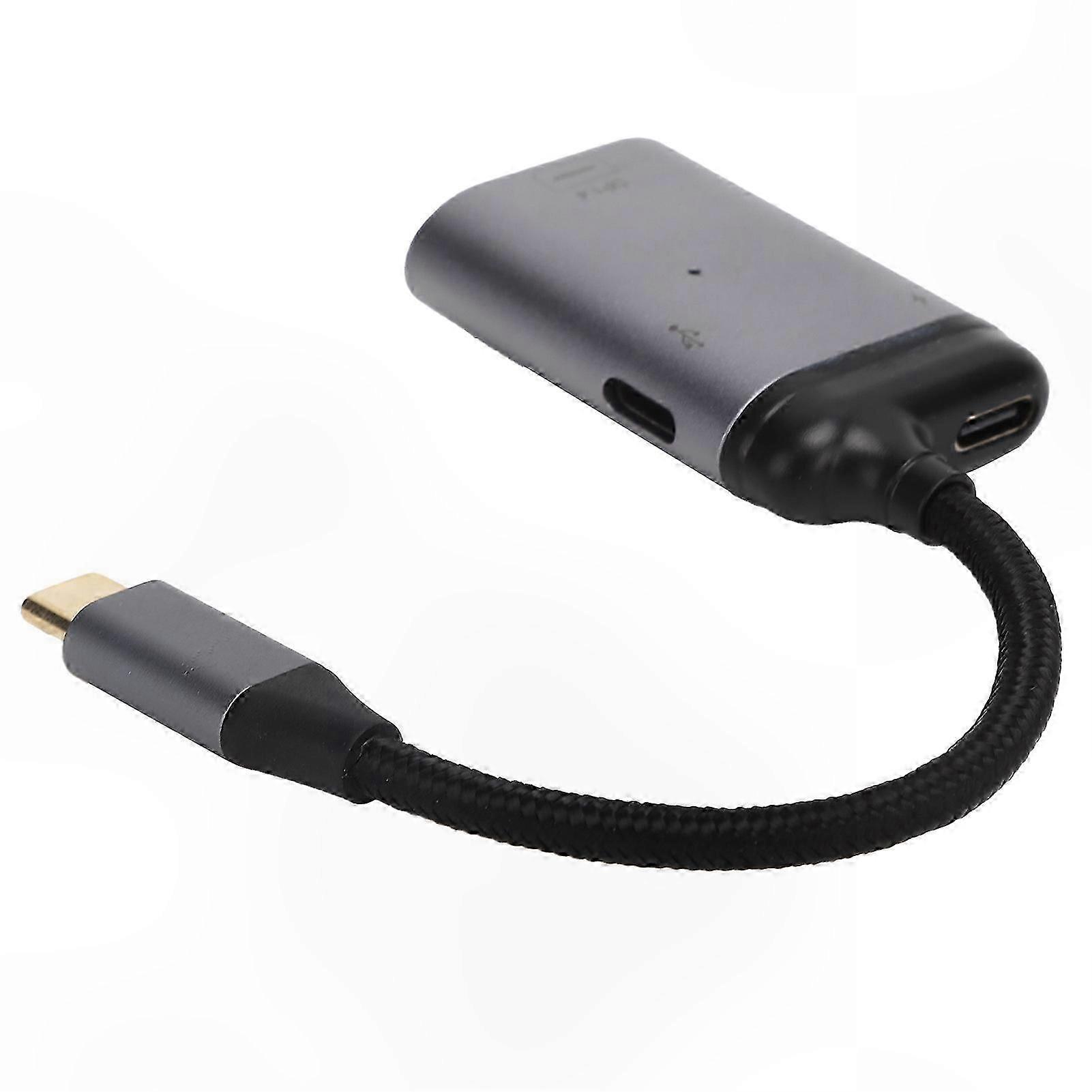 Mini DisplayPort to USB C Adapter 1.4 for Monitor Projector TV with Fast Charging Support