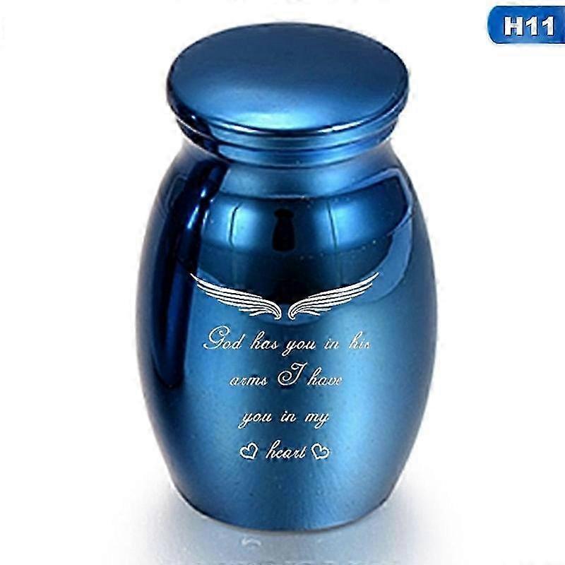 Mini Cremation Urn with Angel Wings Design for Human or Pet Ashes, Memorial Keepsake 26x16mm