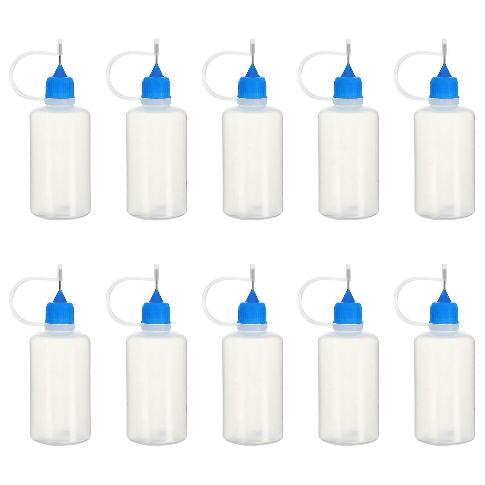 Glue Dispenser Bottles for Liquid Transfer 10Pcs Blue Squeeze Bottles