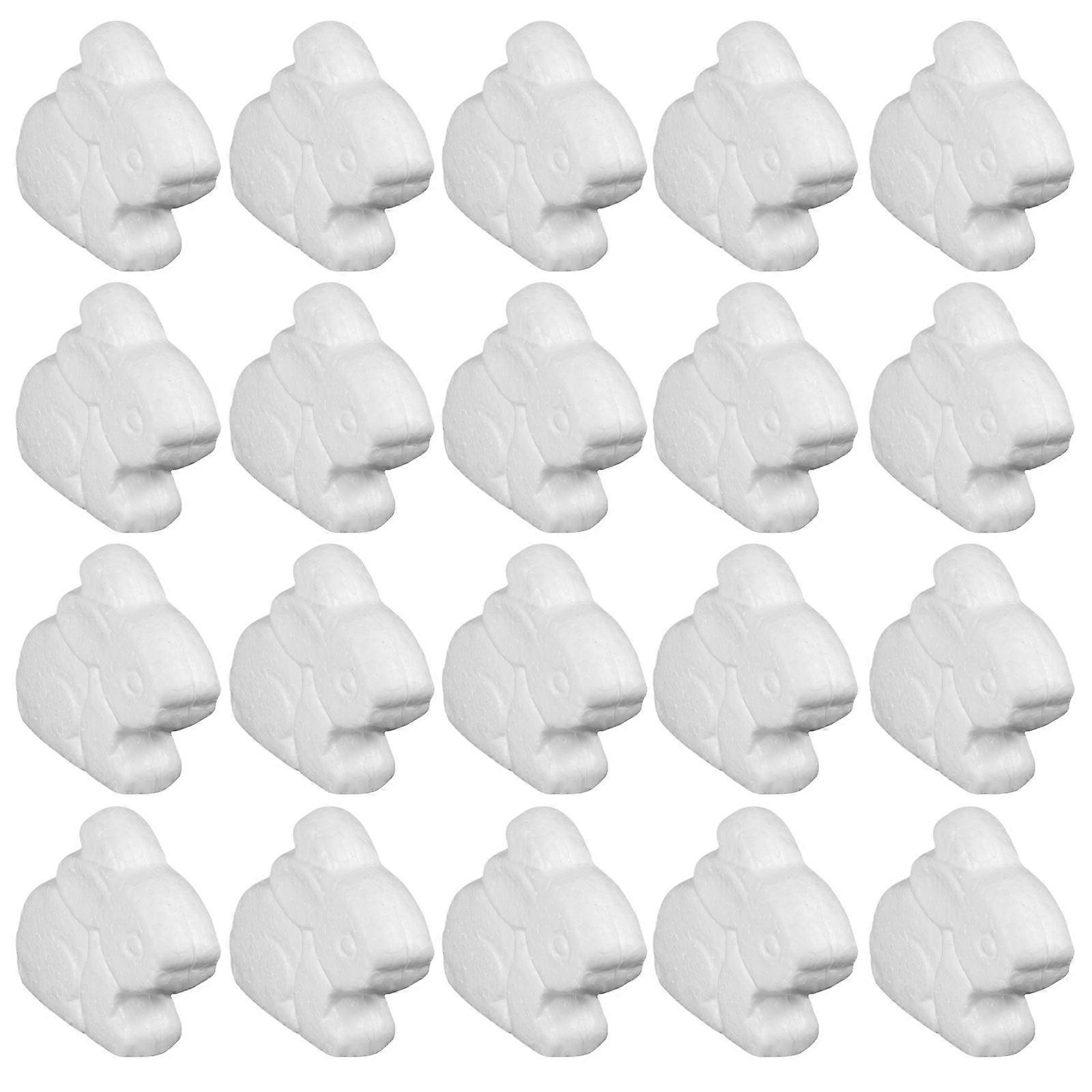 20Pcs Easter Craft Foam Bunny Rabbit Modeling Decoration Ornaments