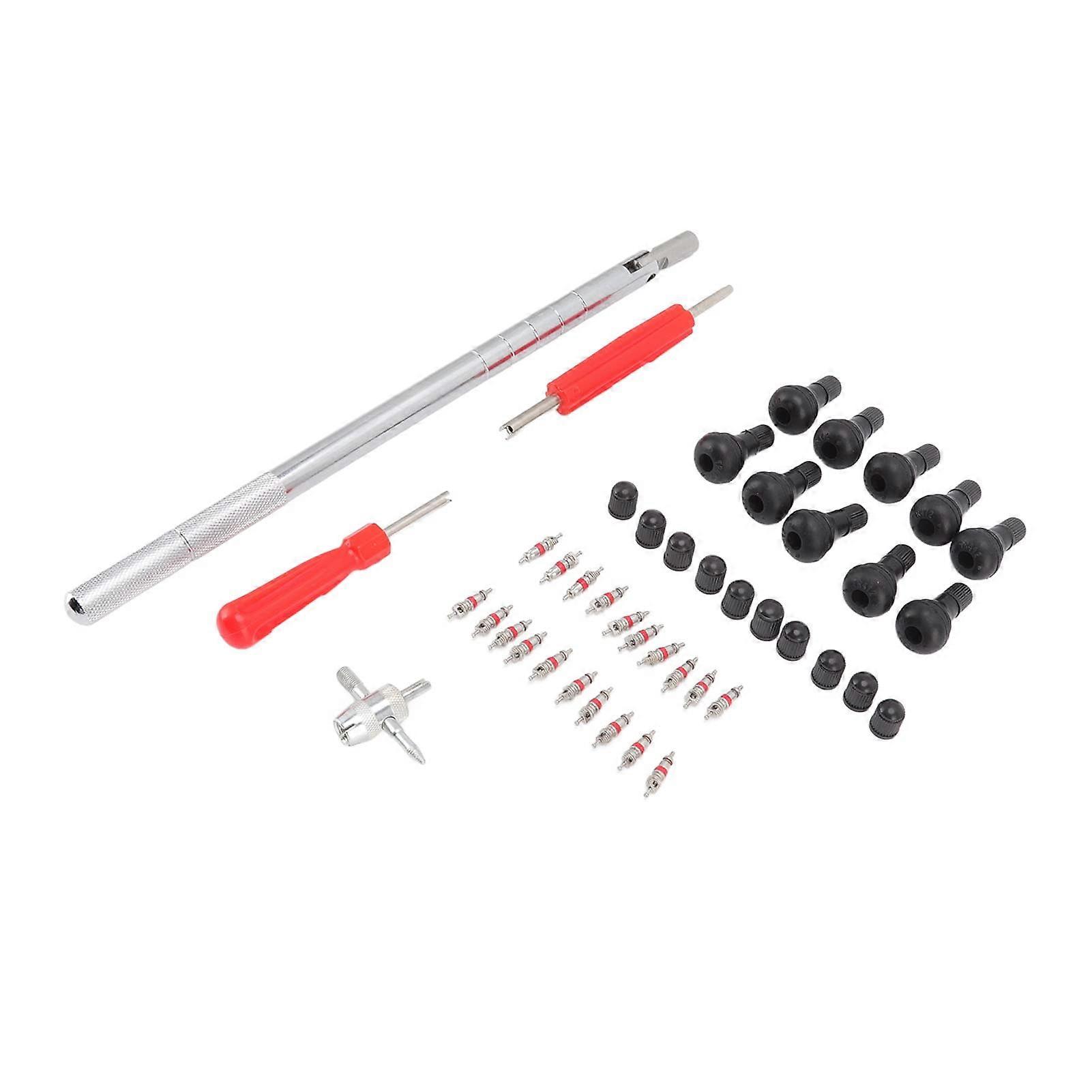 Comprehensive Tire Valve Tool Set With Puller 4Way Remover Cores Car And Motorcycle Maintenance