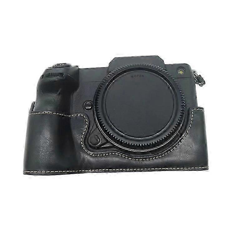 תואם עבור Fujifilm GFX100S / 50S II PU עור מצלמה מקרה סוללה פתיחת עיצוב חצי גוף כיסוי מגן