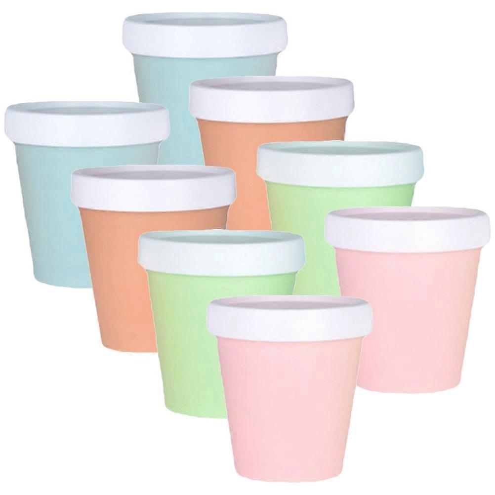 Soup Containers with Lid for Storage 8Pcs Assorted Color Ice Cream Cups