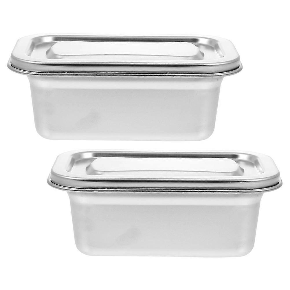 10Pcs Refrigerator Storage Organizer Food Storage Container With Lid For Home Kitchen Use Silver Color Freshness Preservation 16X10CM