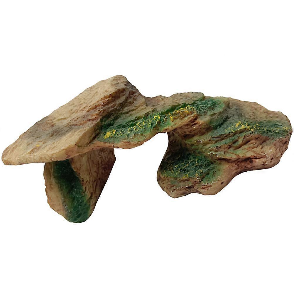 5Pcs Multi-Colored Resin Reptile Hideout for Pet Turtles in Terrestrial Environments Featuring Rock-Like Shape and Basking Functionality