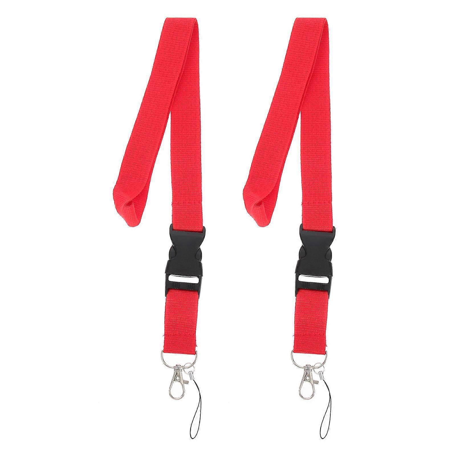 Red Phone Lanyard Decorative Strap for 8Pcs Made of Polyester