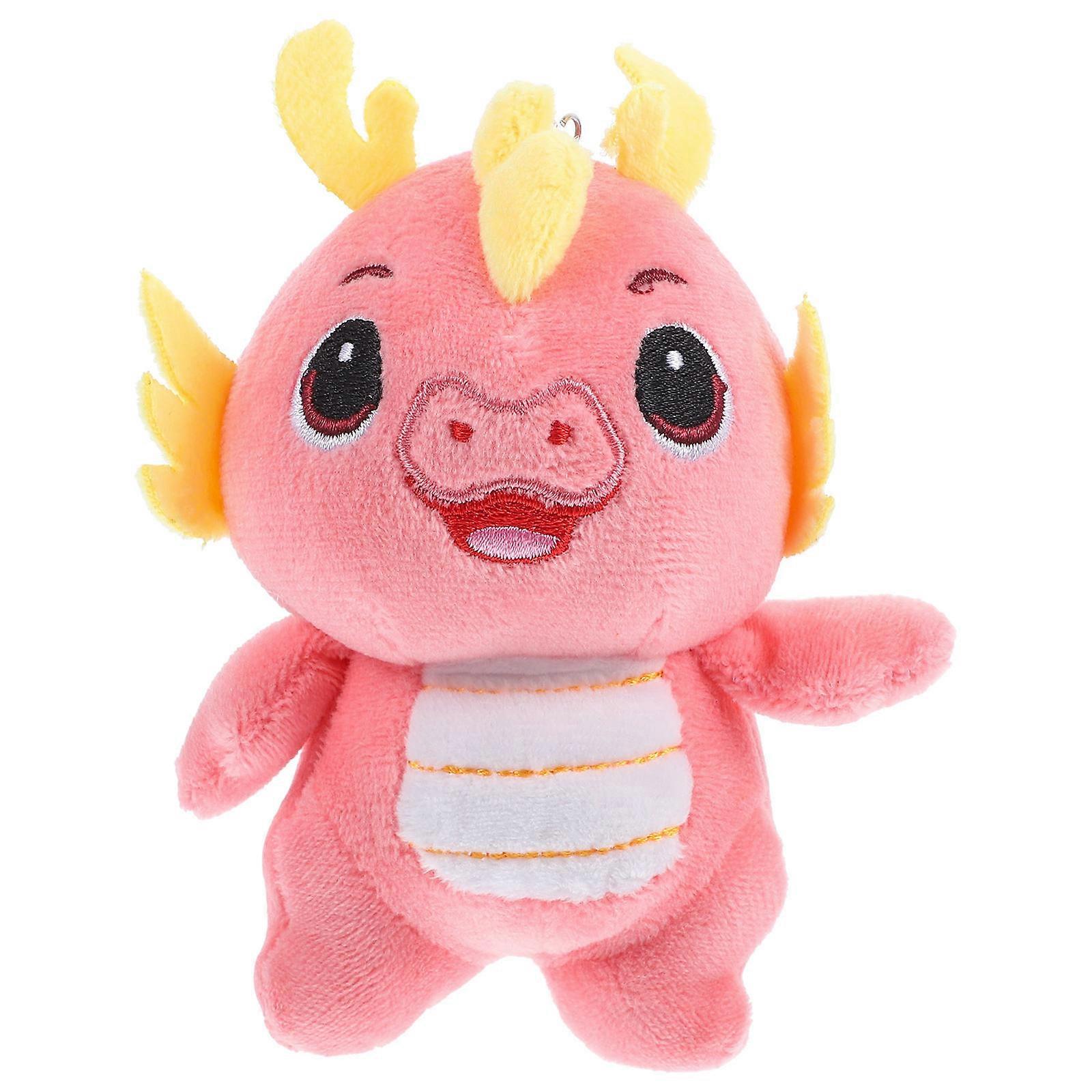 4Pcs Pink Plush Dragon Backpack Decoration Suitable For Parties And Daily Use 5.11x3.14x3.54in Multi-Functional Keychain