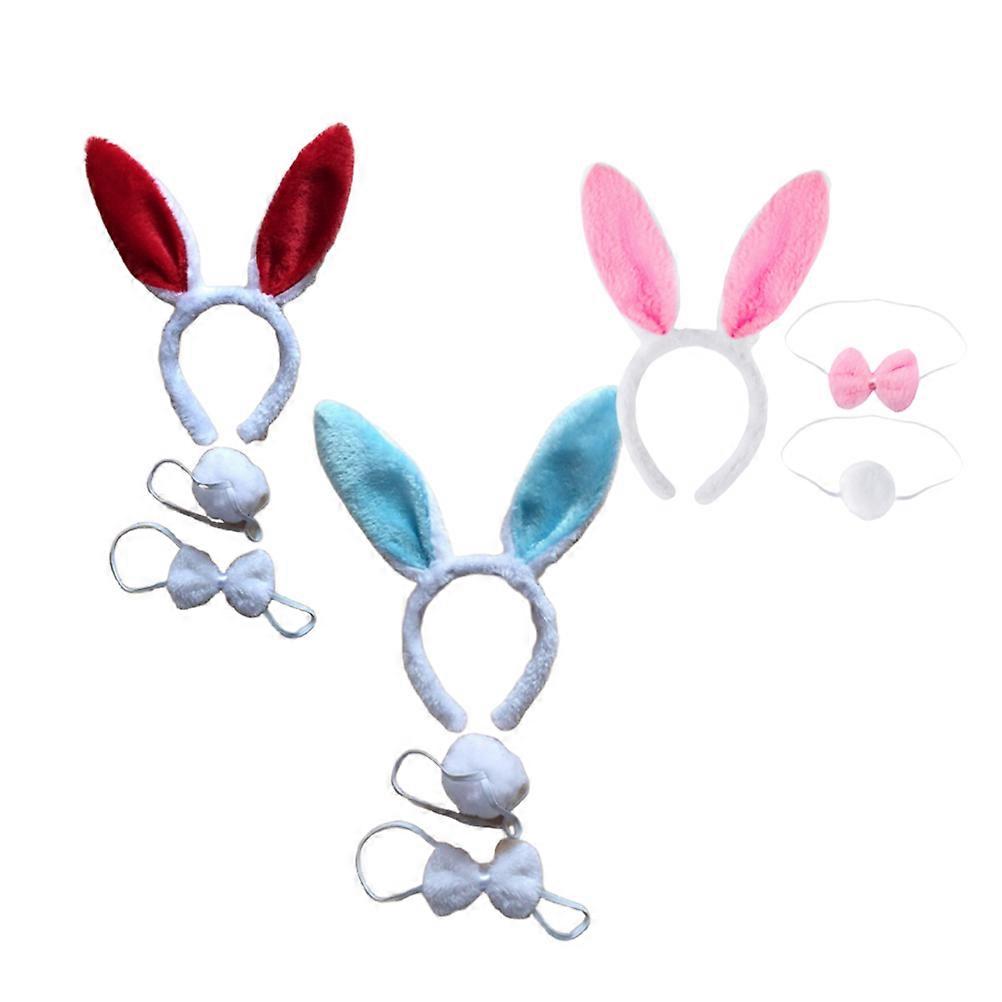 Hair Hoops with Plush Rabbit Ear Design for Kids 18Pcs Assorted Colors