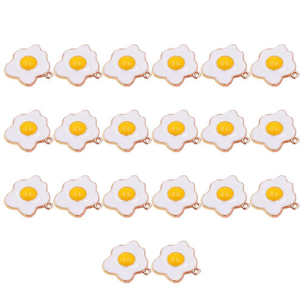 Alloy Omelette Pendants DIY Jewelry Accessories for Earrings 20Pcs