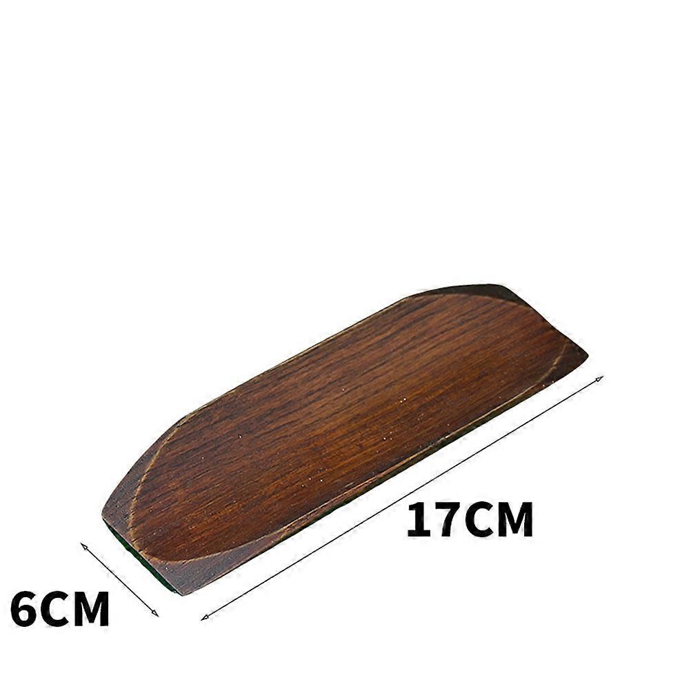 Rectangular Sushi Serving Tray For Family Dinner Light Brown 17x6x1.5cm 1Pcs