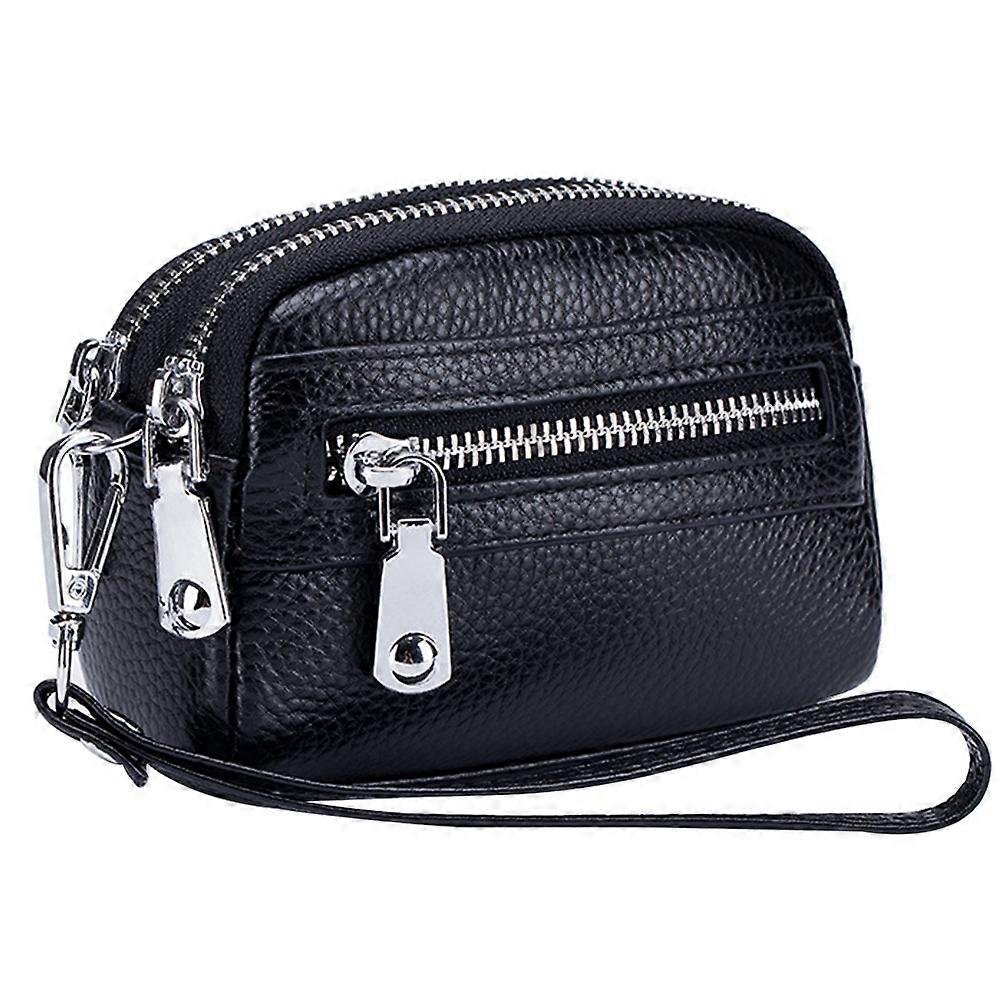 Portefeuille multifonctionnel pour femmes, porte-monnaie pour le rangement, 4 pièces, porte-monnaie authentique