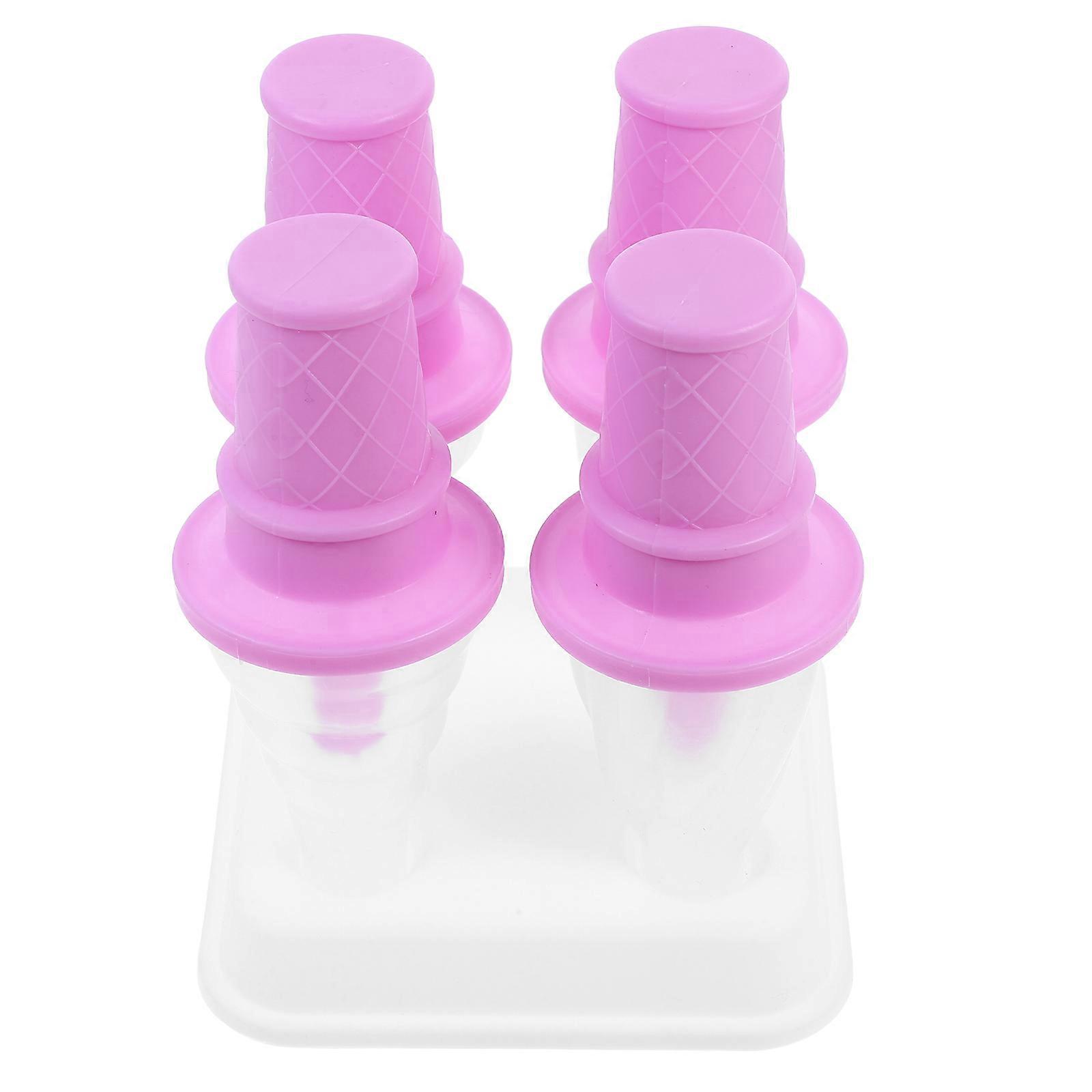 Reusable Ice Pop Molds Cone Style for Homemade Treats 2Sets Violet PP