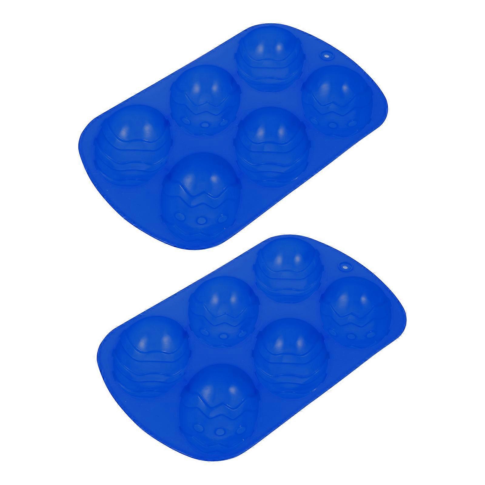 Egg Shaped Baking Molds Silicone Chocolate Molds for Baking Use 6Pcs