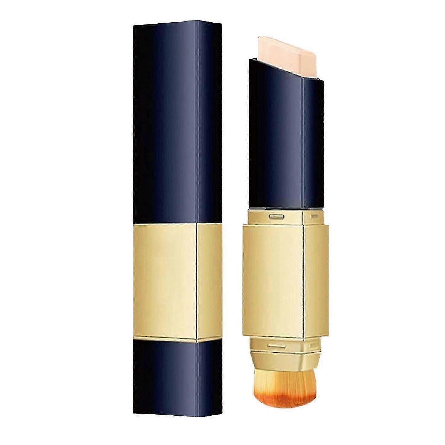 2025 Colour Changing Foundation Stick, 2-in-1 Face Foundation Stick with Brush, Full Coverage, Matte, Make Up Concealer Stick for Natural Finish