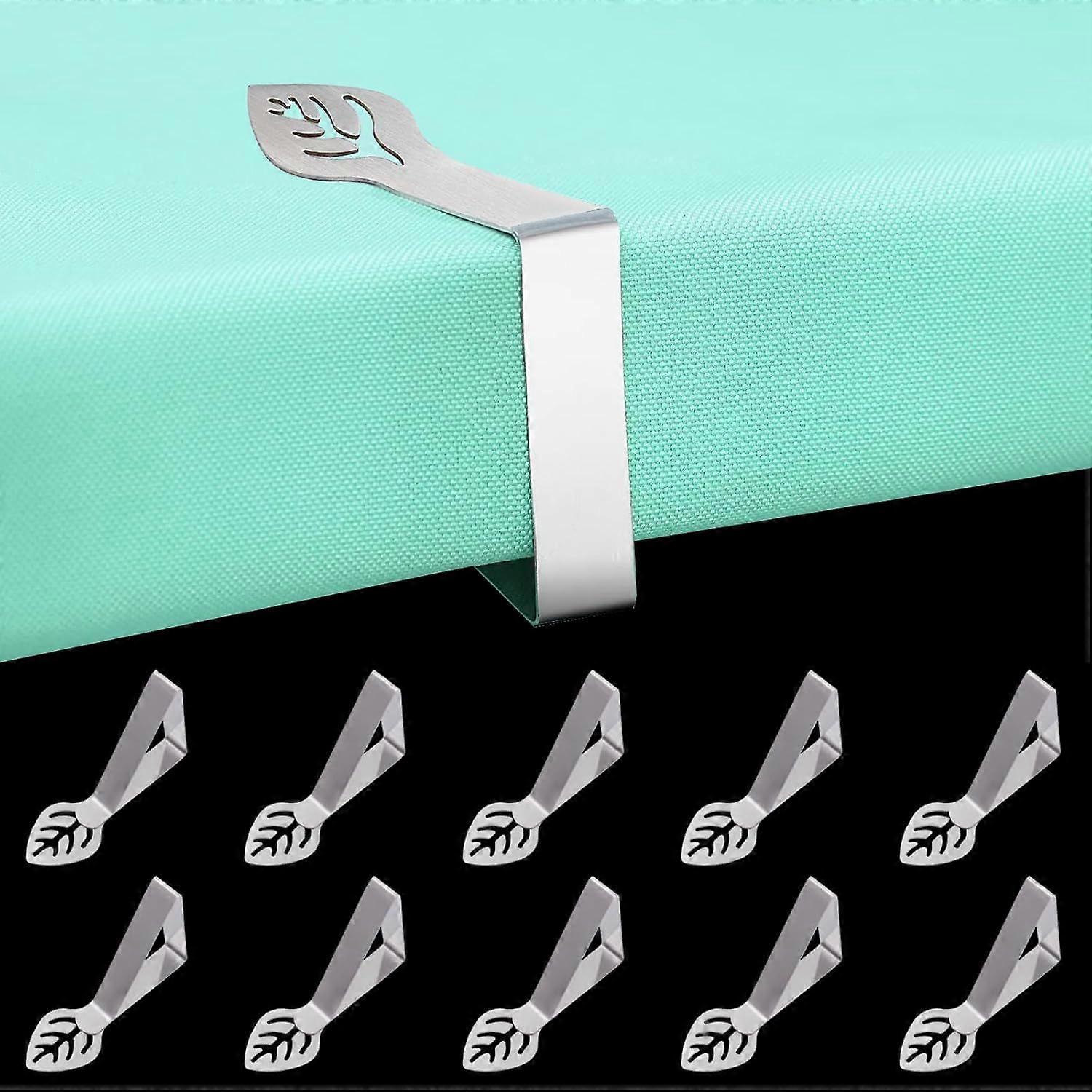 2025 Latest Model Table Cloth Holder Clips 10 Pack, Leaf Shape Picnic Tablecloth