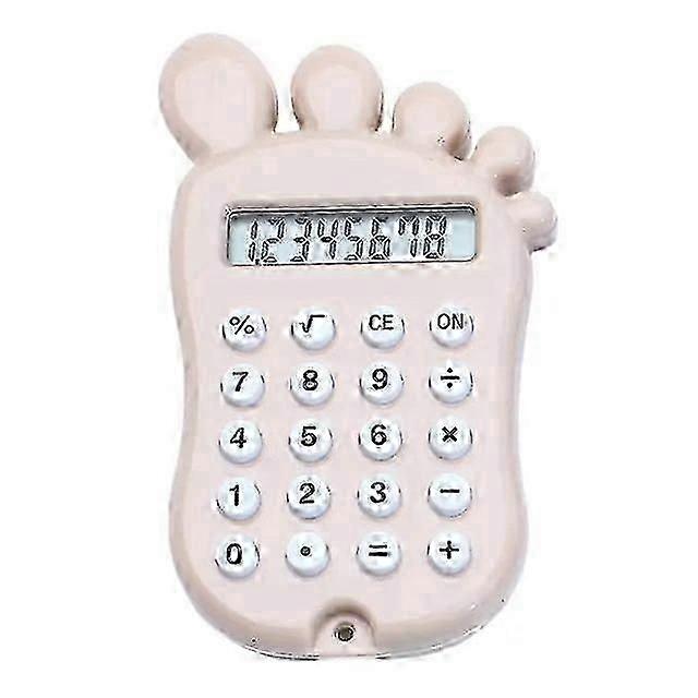 High-quality Material Corner Adorable Foot Shape Calculator With 8 Digit Lcd Screen Silicone For Kids