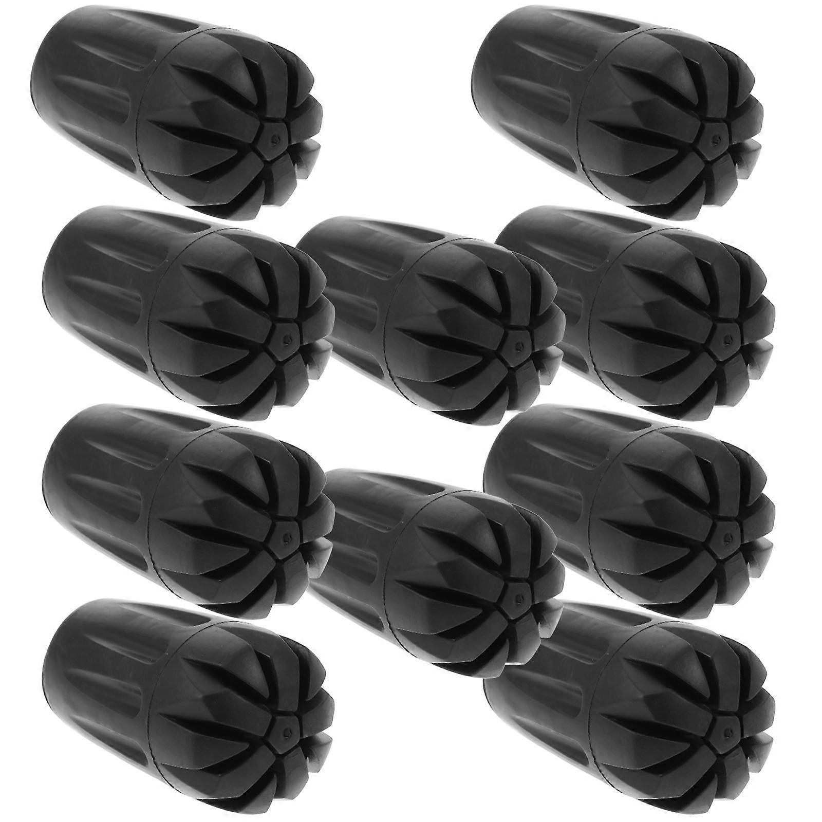 Walking Stick Tips Replacement 20Pcs Anti Slip PVC Trekking Pole Covers