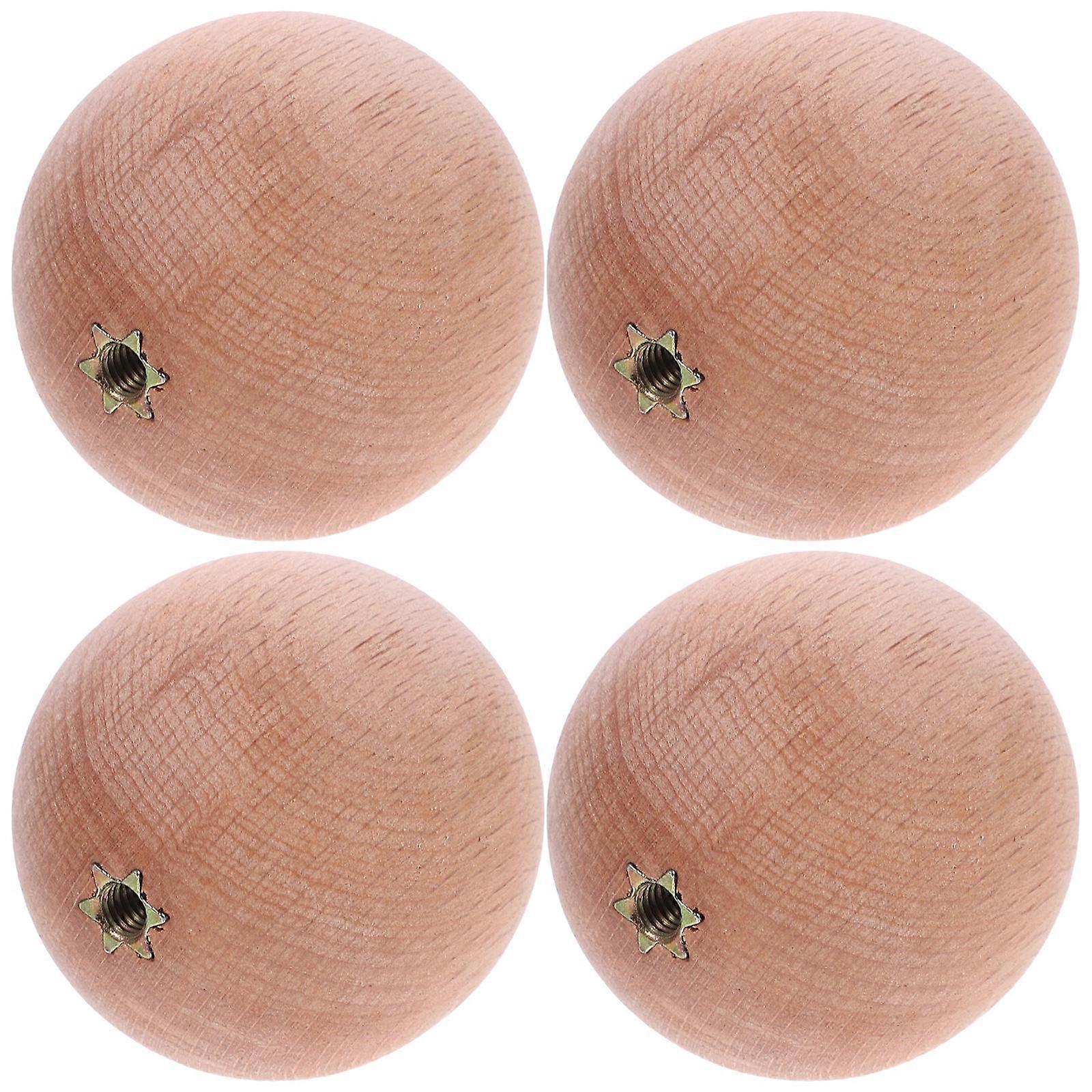 Wooden Ball Cabinet Knobs for Kitchen Drawer Use 8Pcs Assorted Colors