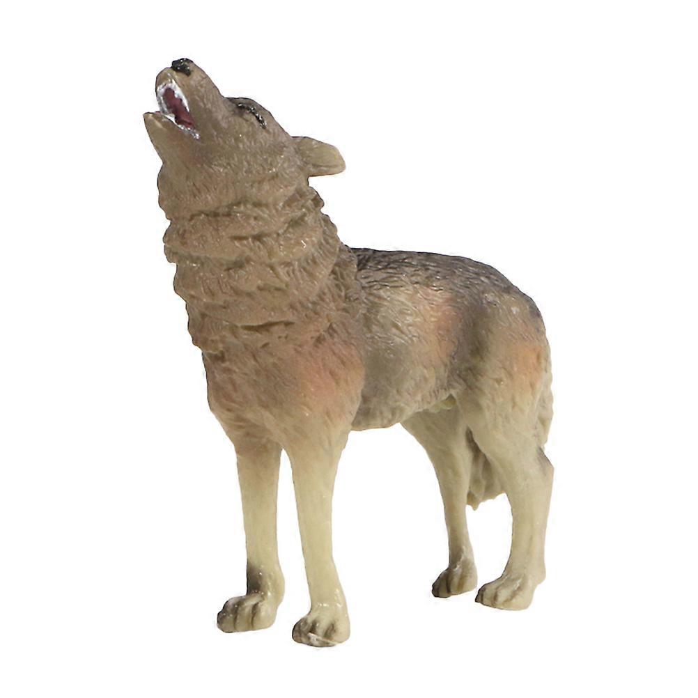Home Decoration Wolf Model Solid Animal Figurine for Decor 3Pcs