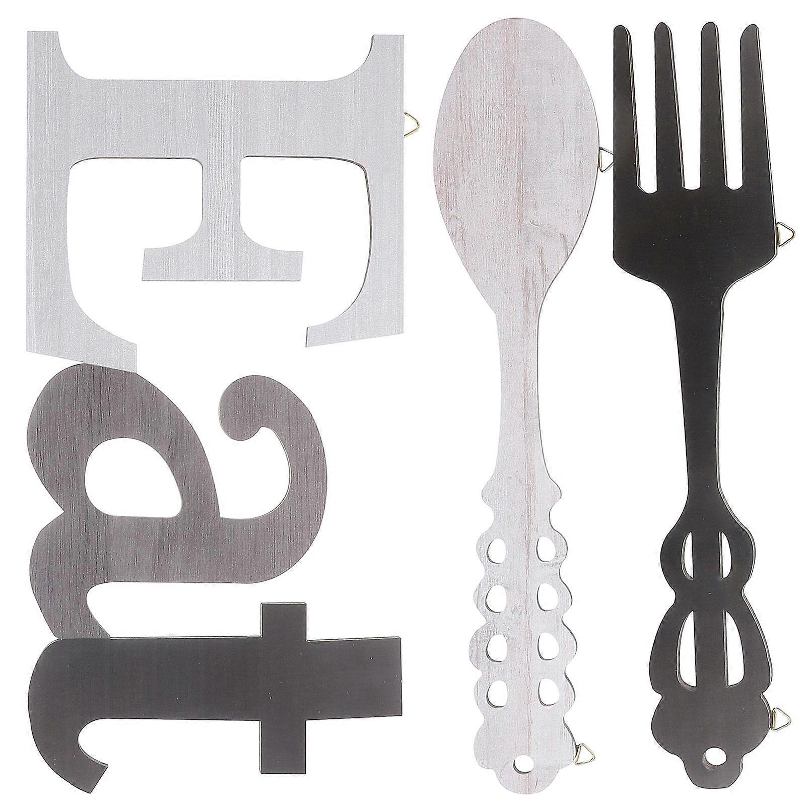 Rustic Kitchen Wall Decor Wood Eat Sign for Wall Hanging 5Sets