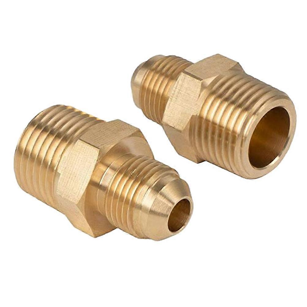 Golden Copper Adapter for Connecting Use 6Pcs Threaded Gas Brazier Npt Flare