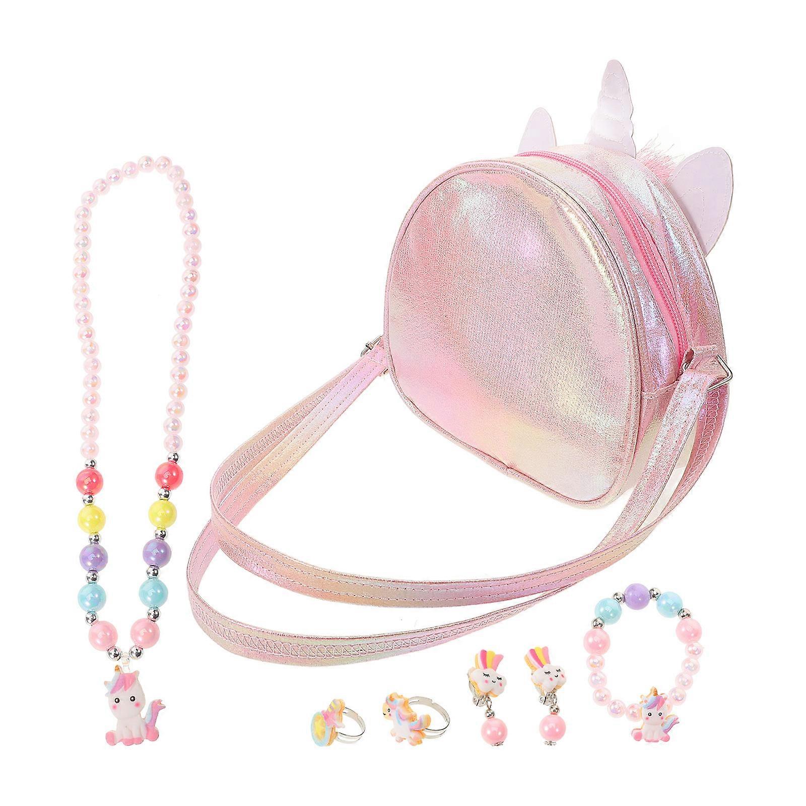 Girls Jewelry Making Kit with Fun Unicorn Shape Design Suitable for Everyday Wear Crafted from Durable Pink Fabric 1 Set