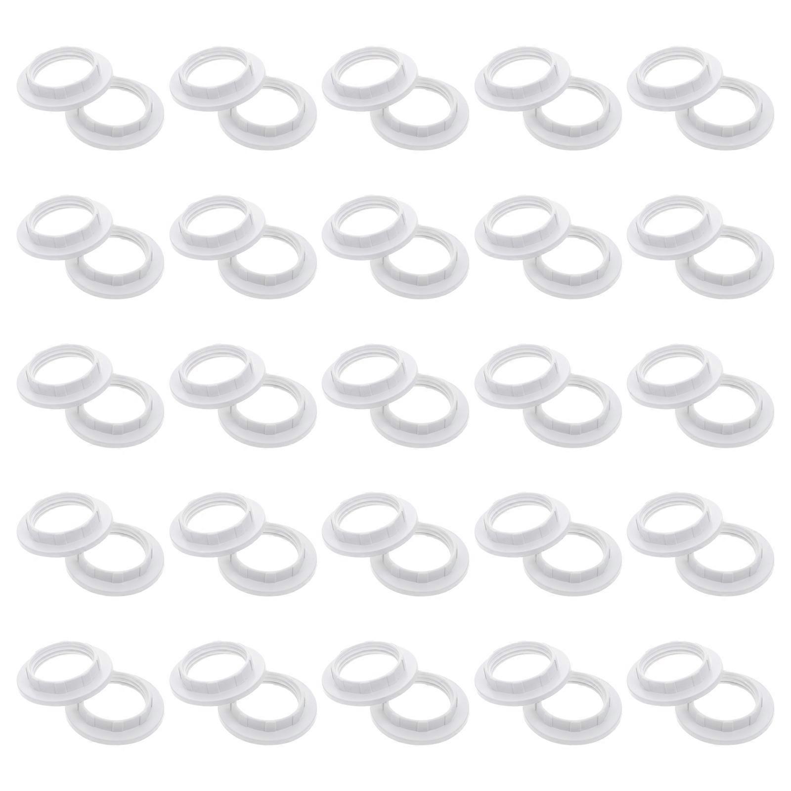 E14 Collar Rings for Light Holder White Plastic Lampshade 150Pcs