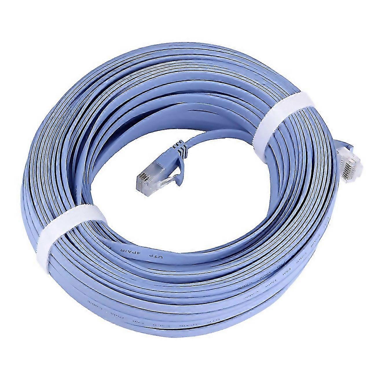 For Cat6 Ultrathin Flat Ethernet Network Lan Cable Length 30mblue