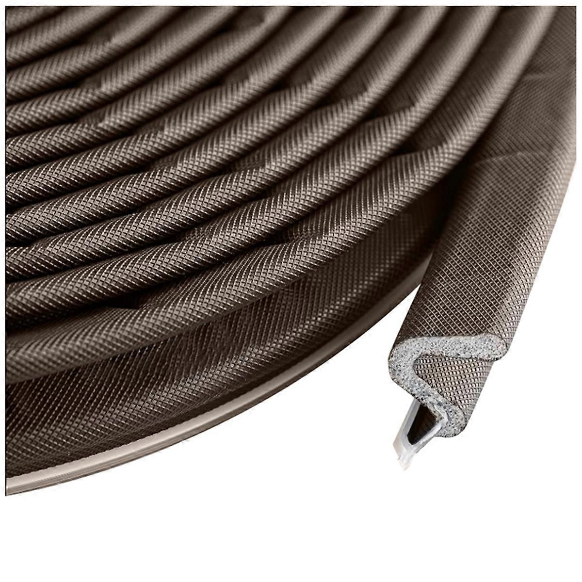 Door Stripping Seal Window Kerf Soundproof Strip V-Shaped Foam Weather Stripping for Card Slot Large Space 60 Feet Brown