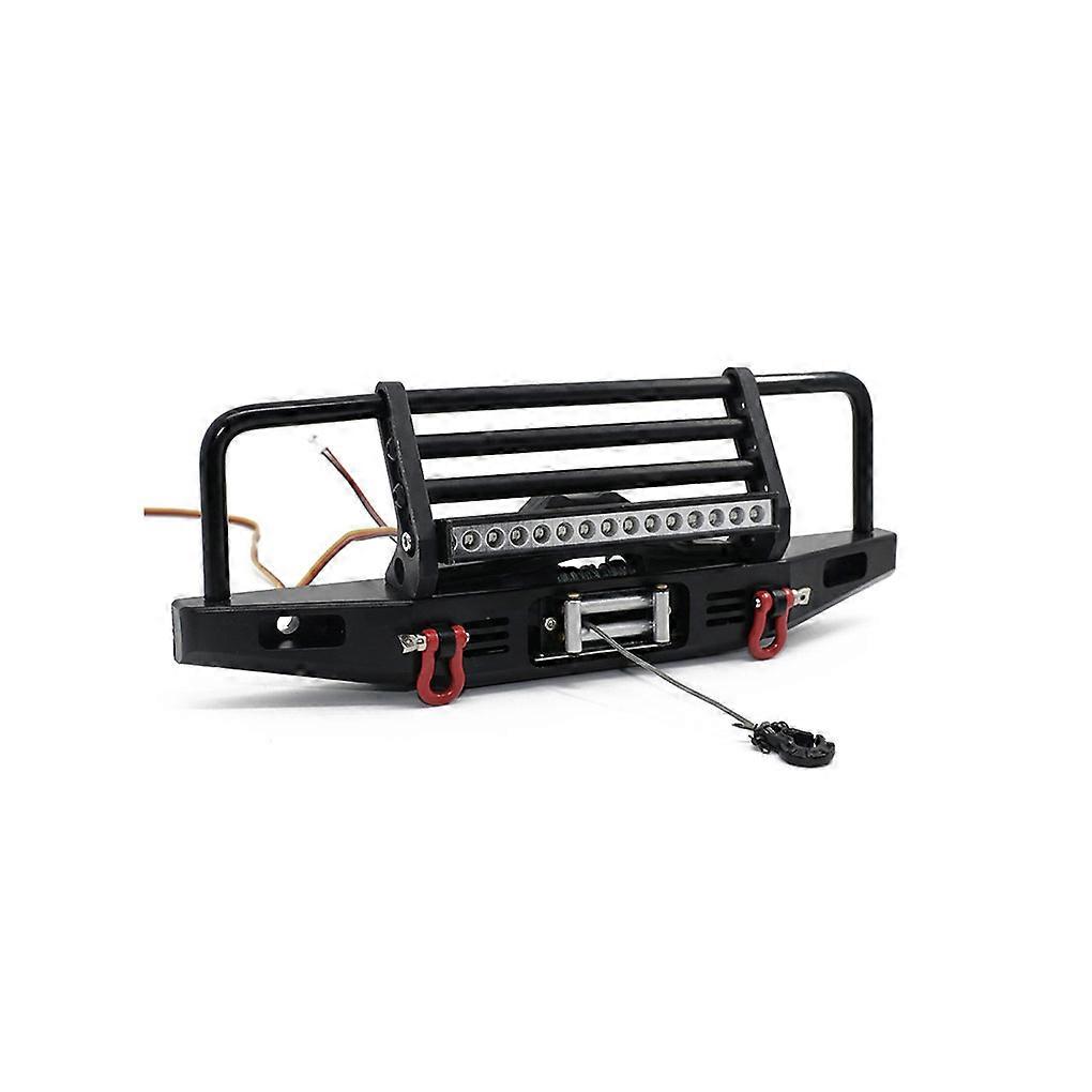 Adjustable Front Bumper Portable Spotlight RC Car Winch 1/10 Crawler TRX4