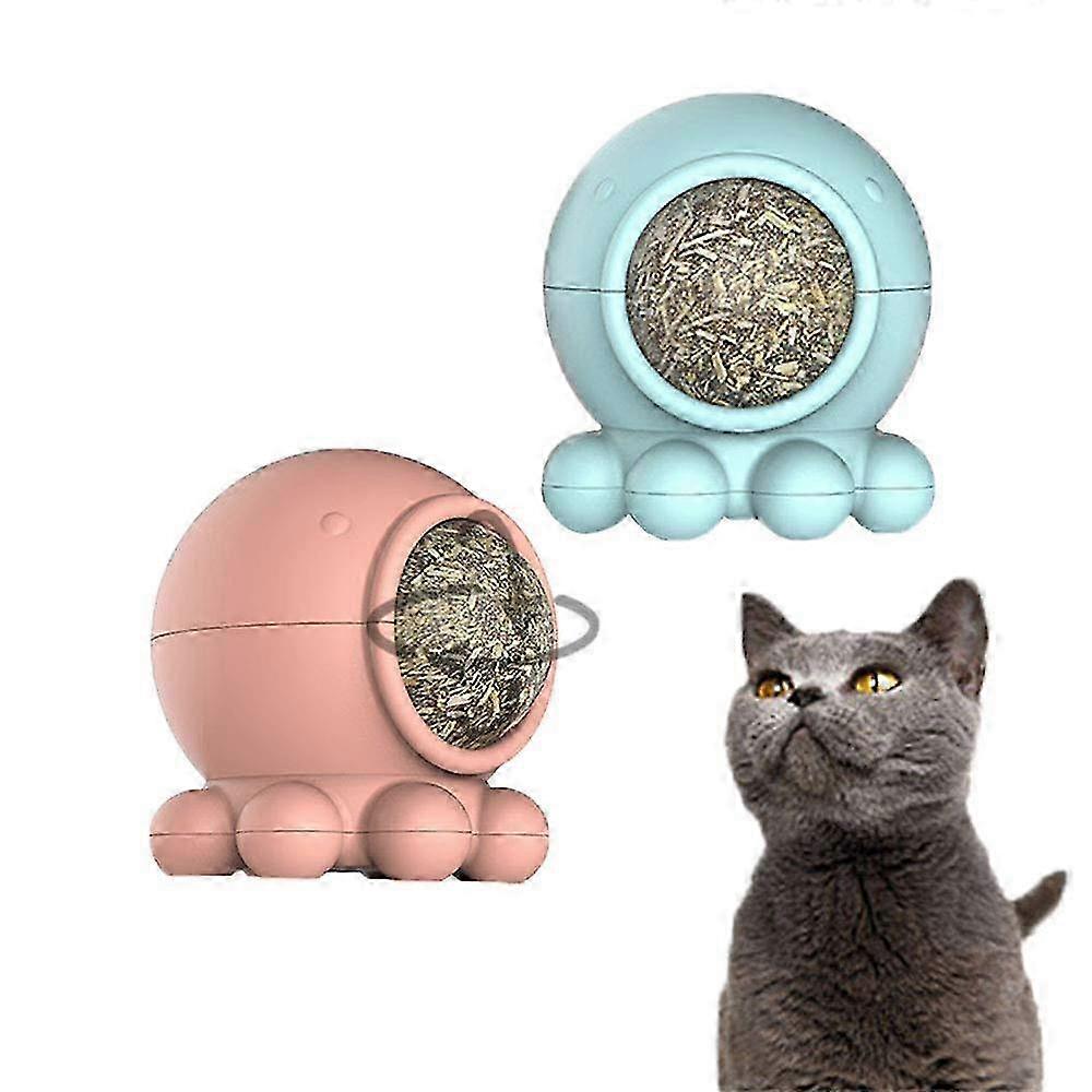25-26 2 Pack Natural Interactive Catnip Balls for Home Chasing
