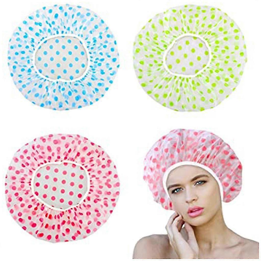 Reusable Shower Cap 3-Piece Shower Cap Shower Cap Elastic Shower Cap