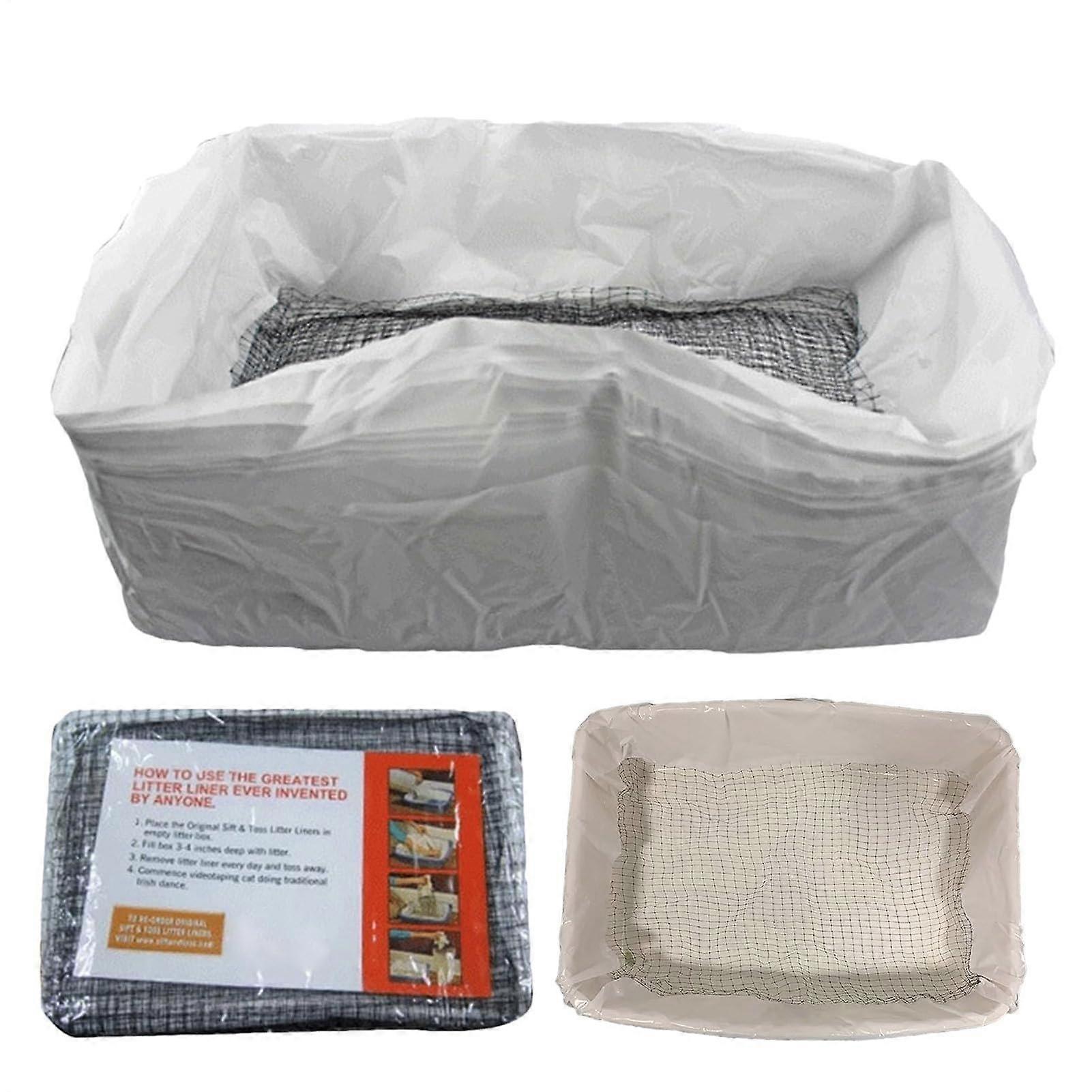 Cat Litter Box Liners Drawstring Pan Liners 18.5 x 14.17 x 6.69 Inches Poop Training Pads Set For Home Waste Tidy Floor