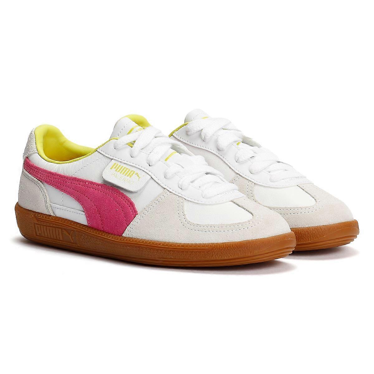 Puma Palermo Leather Men's White/Pink Trainers