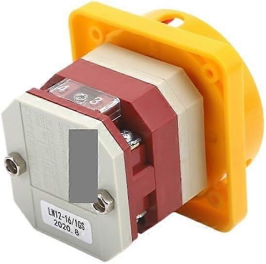 16A 2Position Combination Power Knob Padlock Cutoff Rotary Cam Switch 1Pole 4Screw Mount