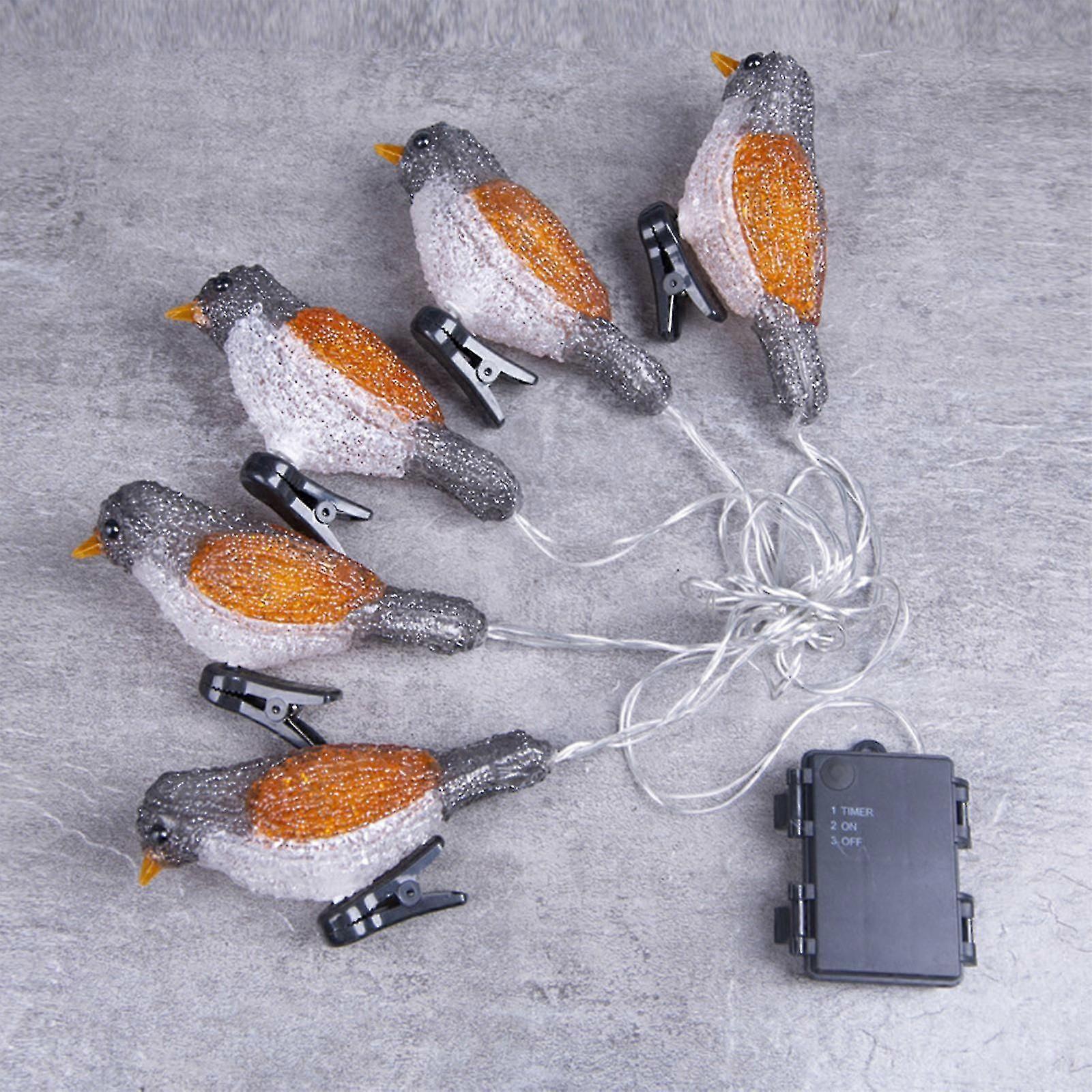 Acrylic Bird Waterproof Battery Box Decorative Light
