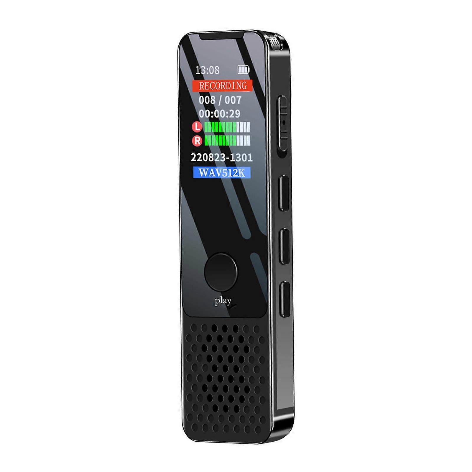 Digital Voice Recorder 64GB Activated Record Playback MP3 Music Player with Mic and Speaker 1536KBPS High Recording Support Password Protection TFT S