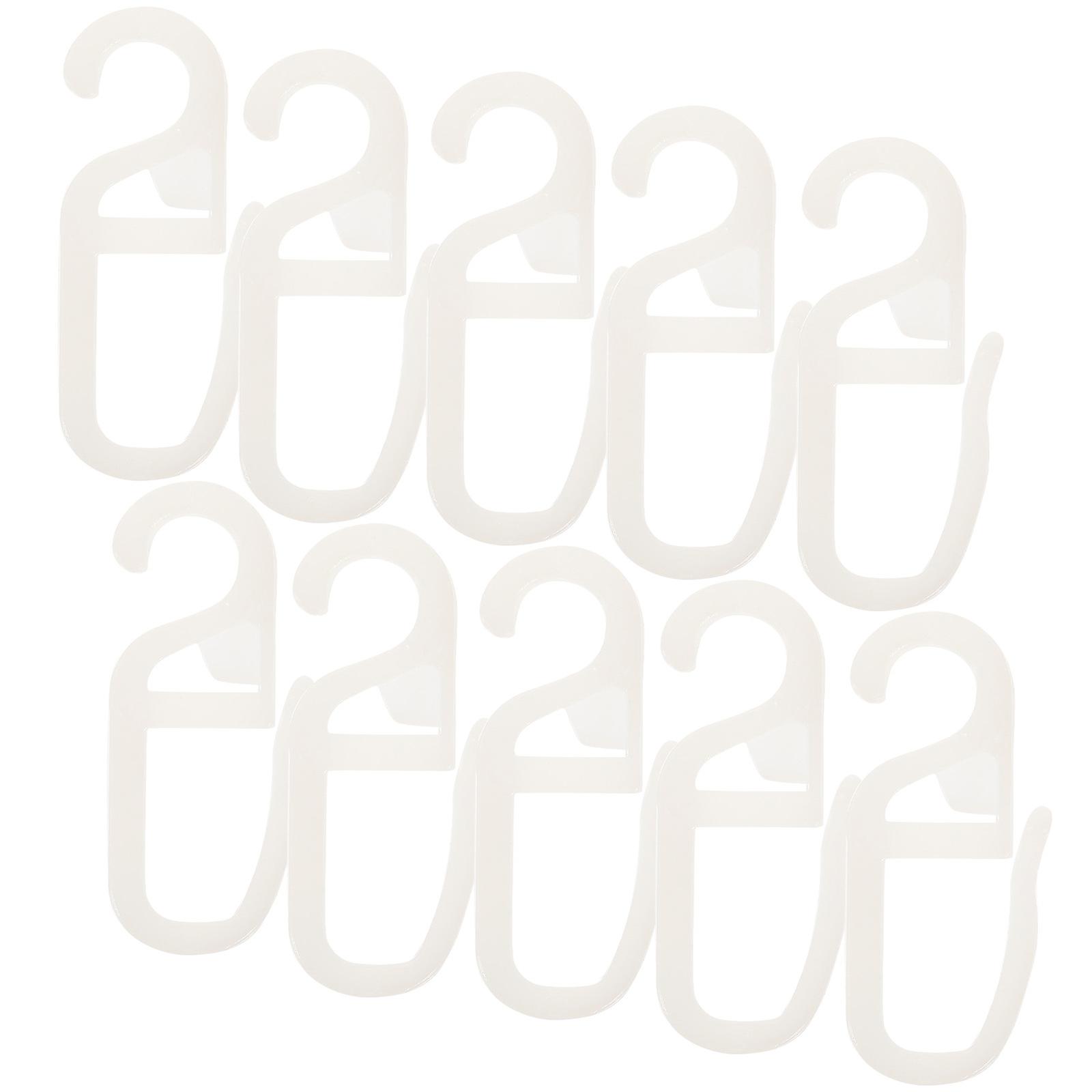 Curtain Pulley Hook 10 Pcs Replacement Bath Hooks Rail Curtains for Guide White Plastic