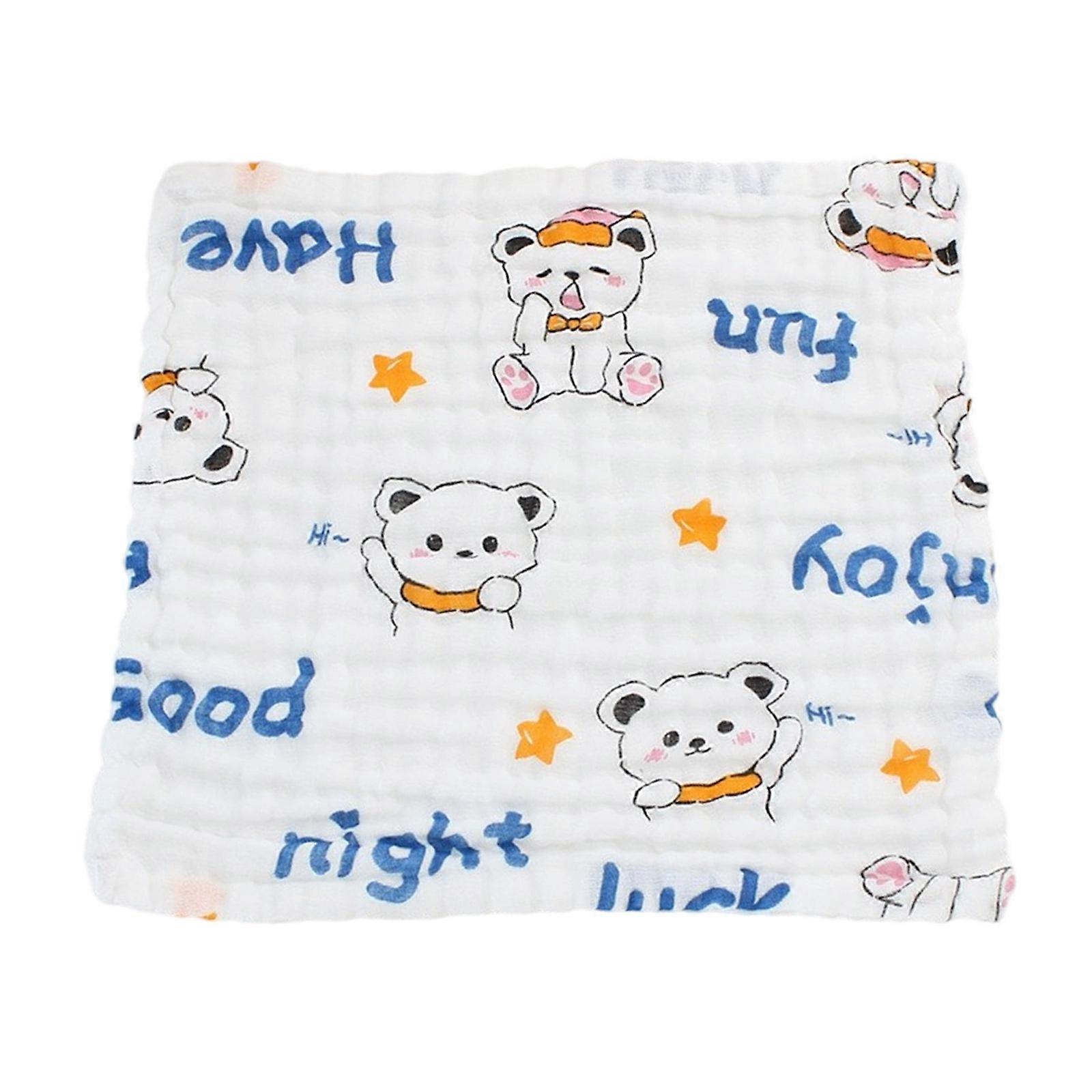 Breathable Cotton Infant Bib 6 Layer Absorbent Design Saliva Towel Machine Washable For Daily Use Multicolor