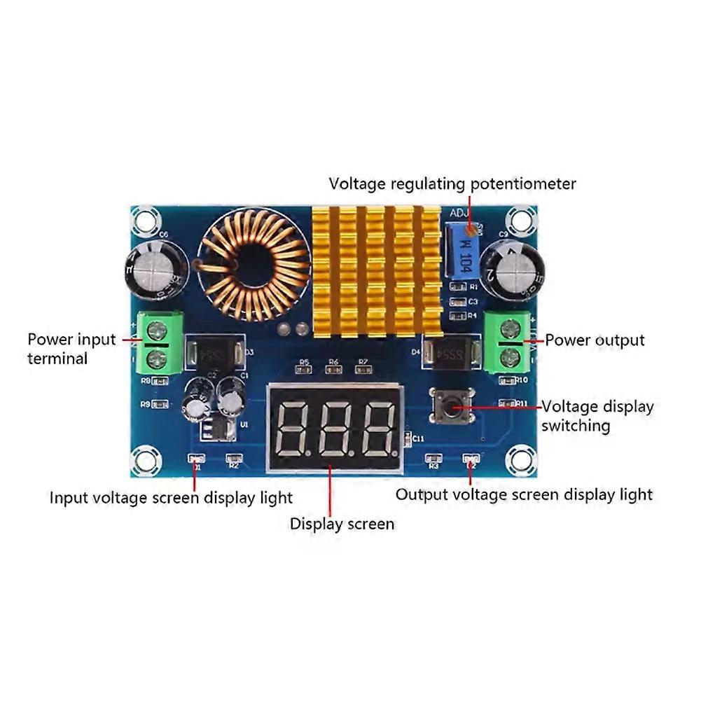 XH-M411 DC 5V-45V Boost Converter Module Voltage Regulator Adjustable Step Up Voltmeter Digital Display Module