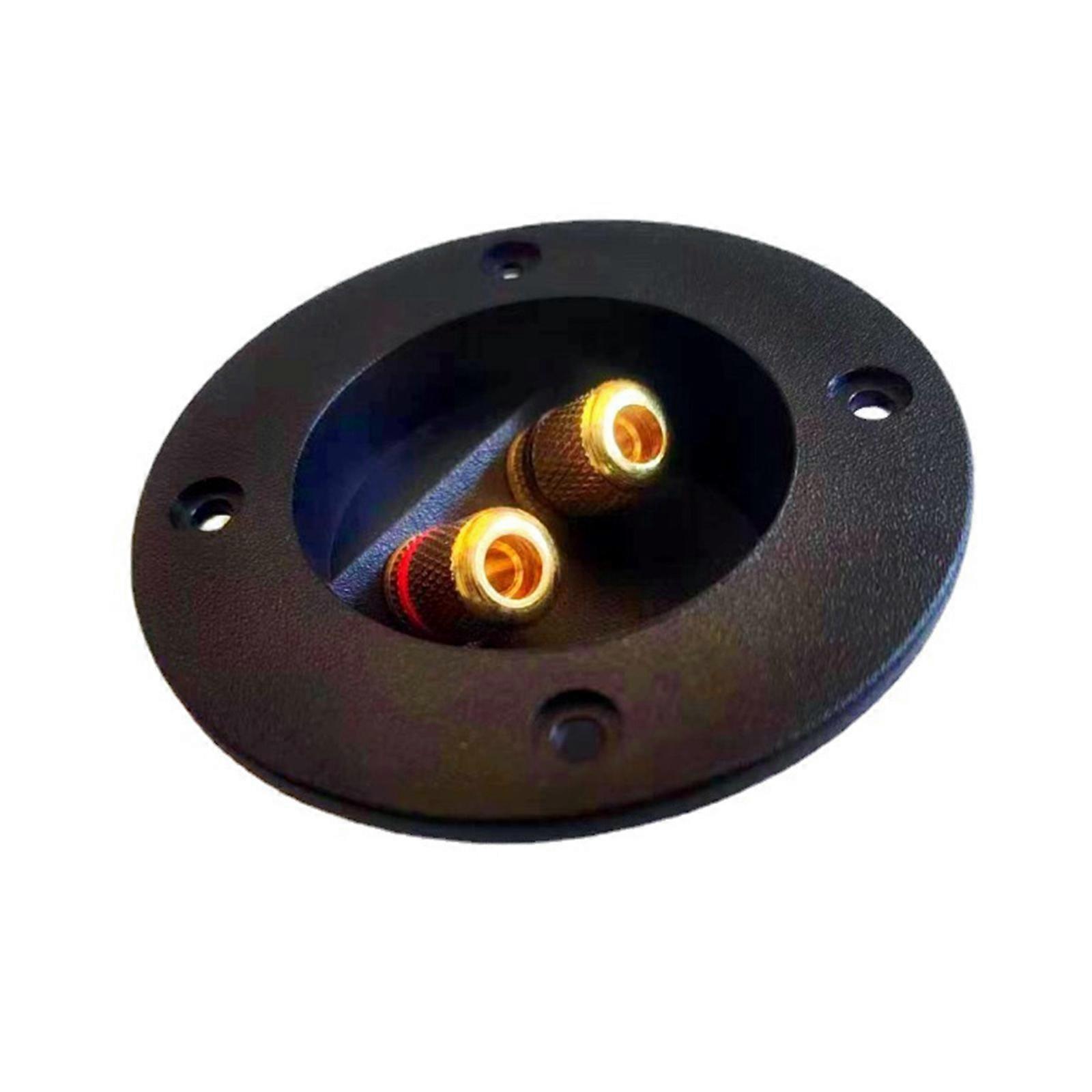 Live Speaker Round Junction Box Speakers Terminals Box Shell 2 Coppers Binding Post Wire Cable Connectors Multicolor