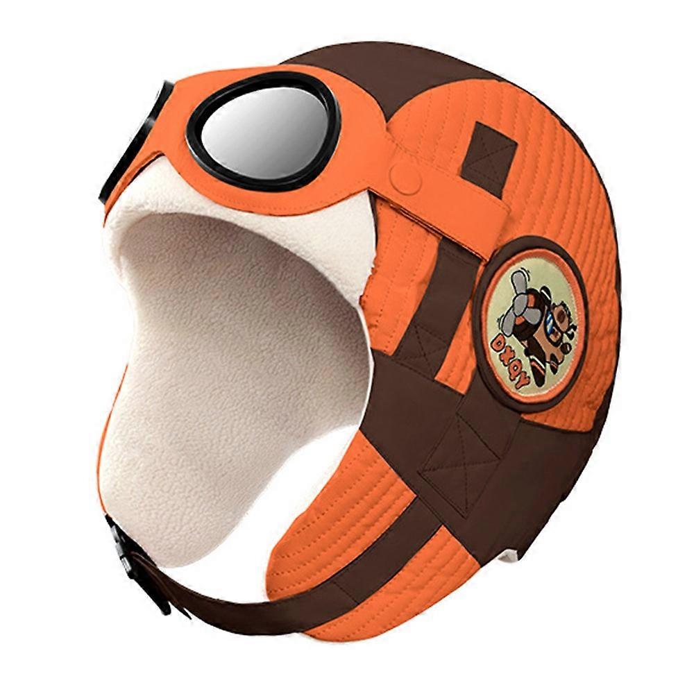 DRMZ33 Pilot Style Kids Winter Hat Windproof Warm Trapper Cap with Removable Goggles