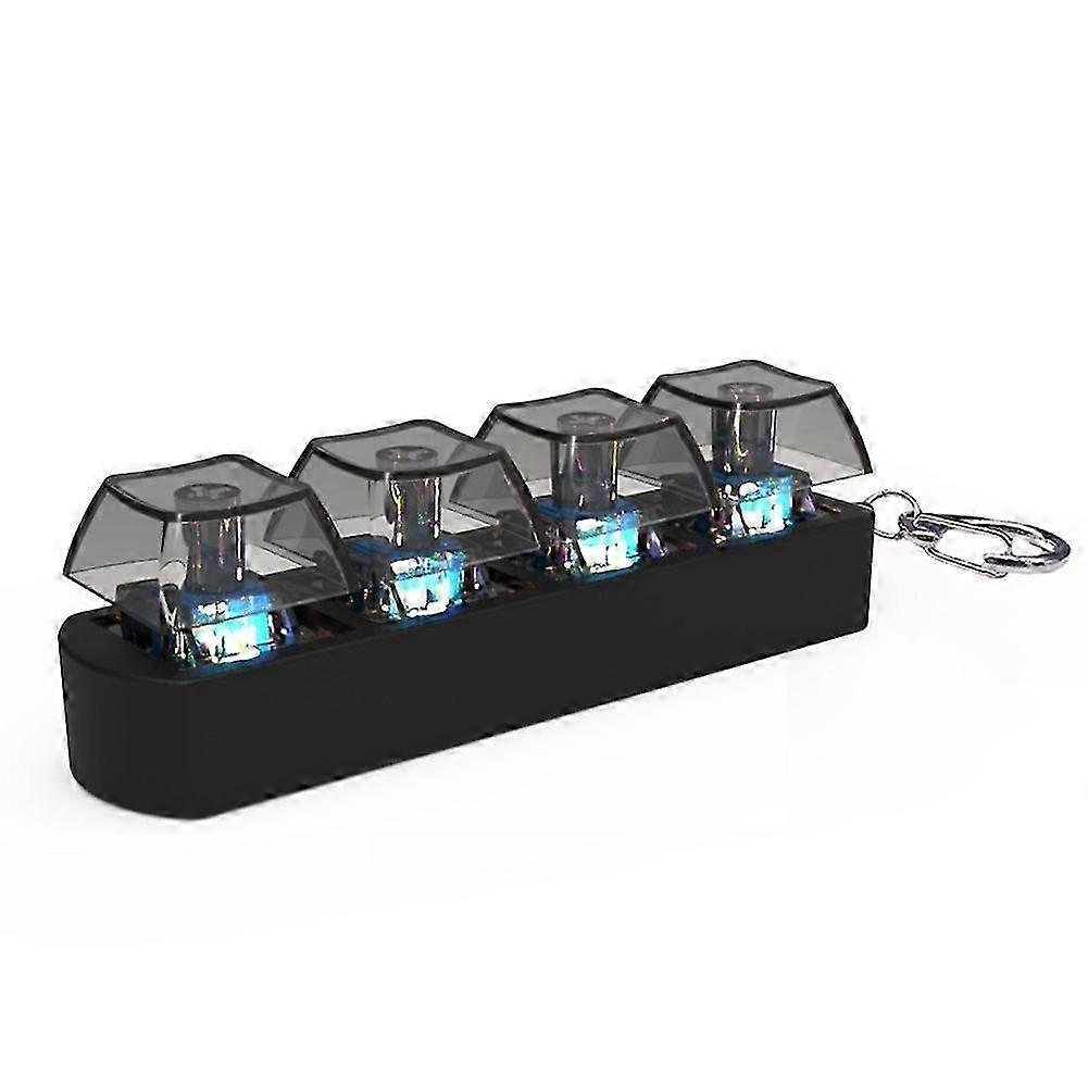 4keys Keyboard Keycaps Fidget Toy Stress Relief Diy Keycaps Toy Keyboard Caps Finger Button Fidget Finger Keycaps B