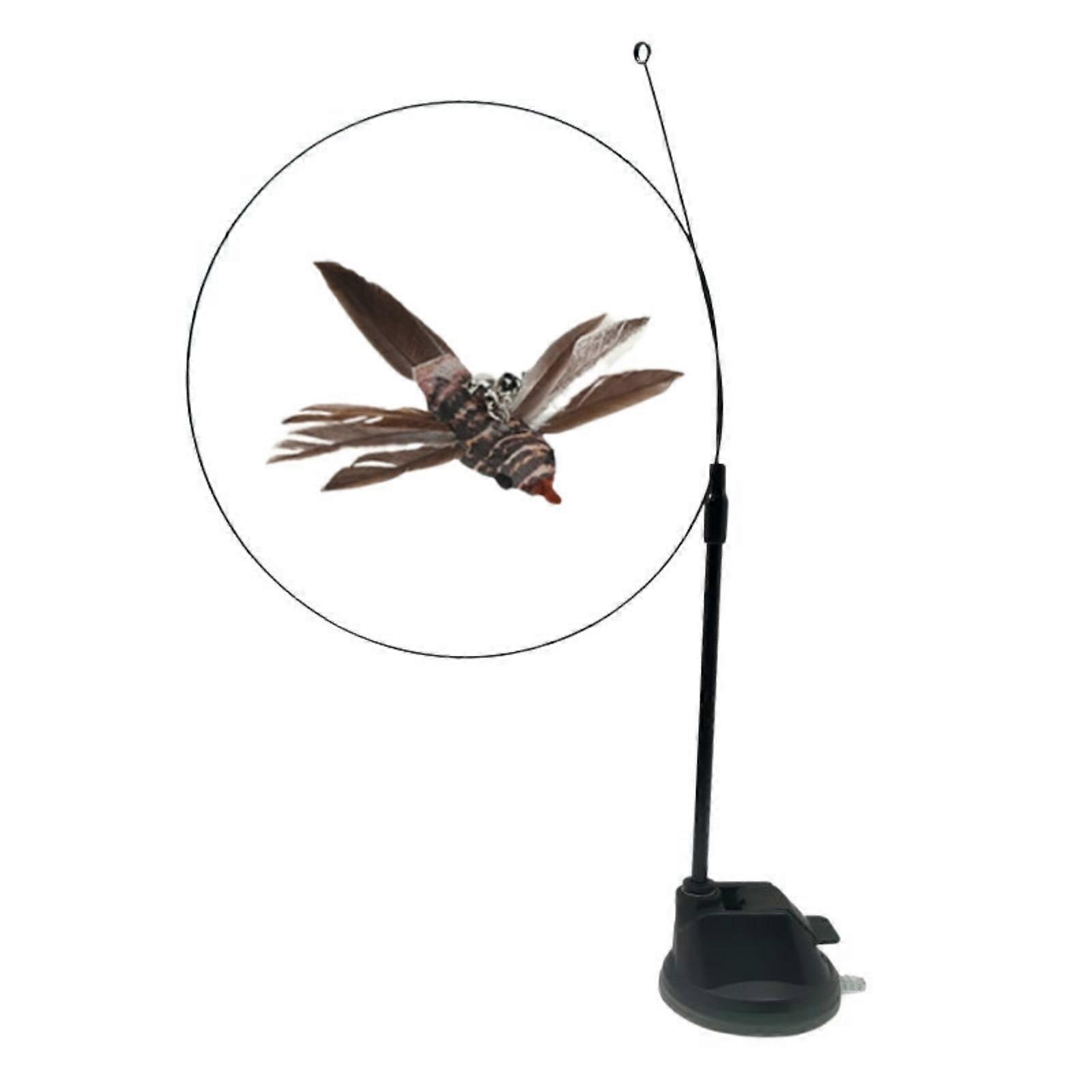 Cat Feather Toys, Interactive Cat Toy with Super Suction Cup Feather Toy for Indoor Cats Play Chase Exercise